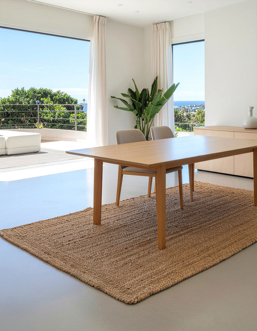 Wool Sisal Rug - 30 wool living room ideas