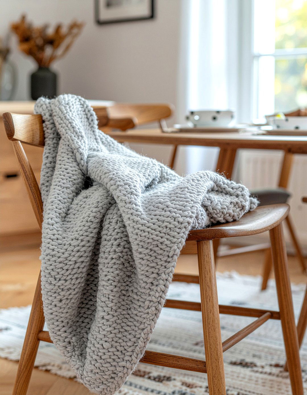 Wool Throw Dining Chair - 30 Norwegian dining room ideas