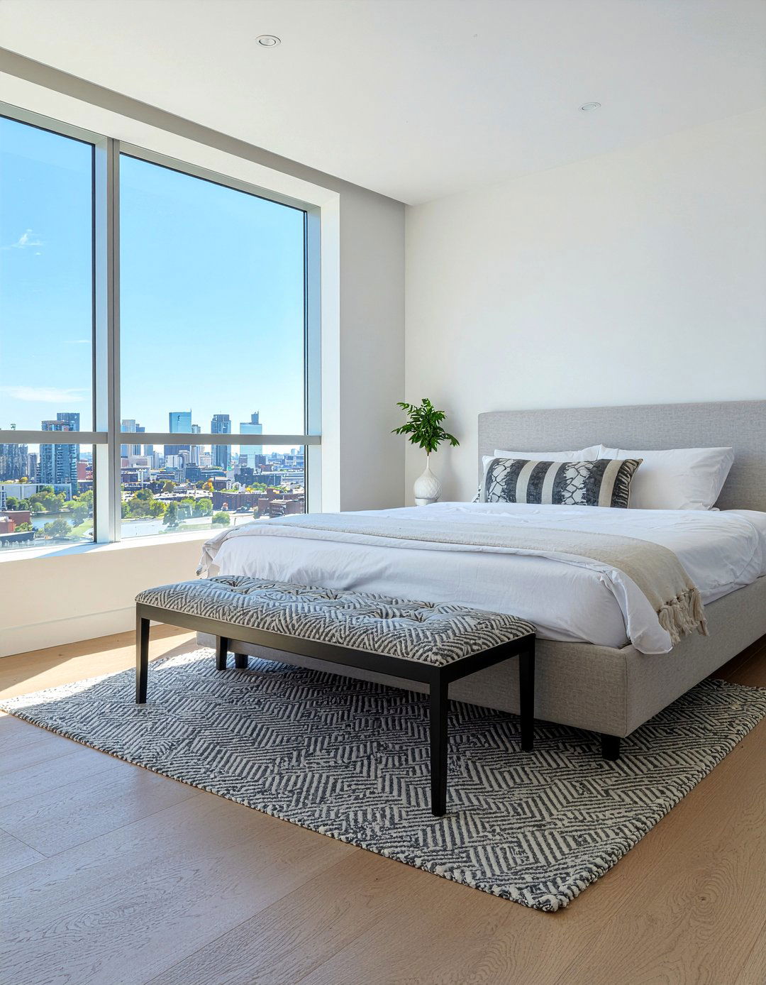 Wool Upholstery Bench - 30 wool bedroom ideas