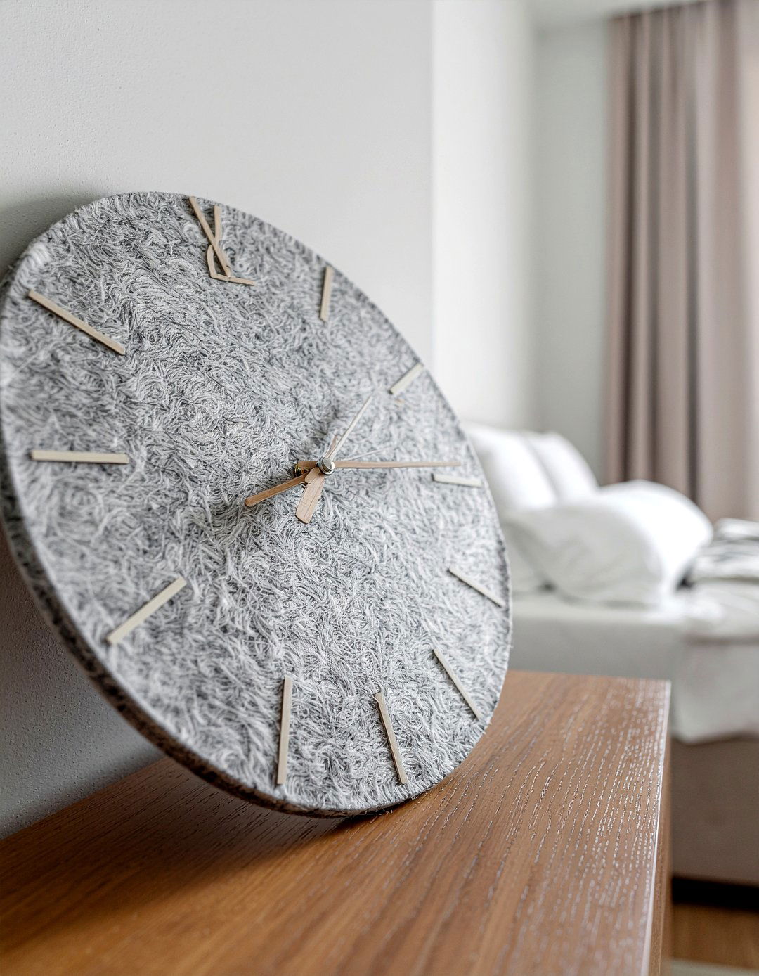Wool Wall Clock - 30 wool bedroom ideas