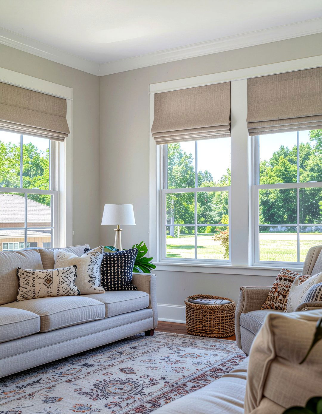 Wool Window Treatment - 30 wool living room ideas