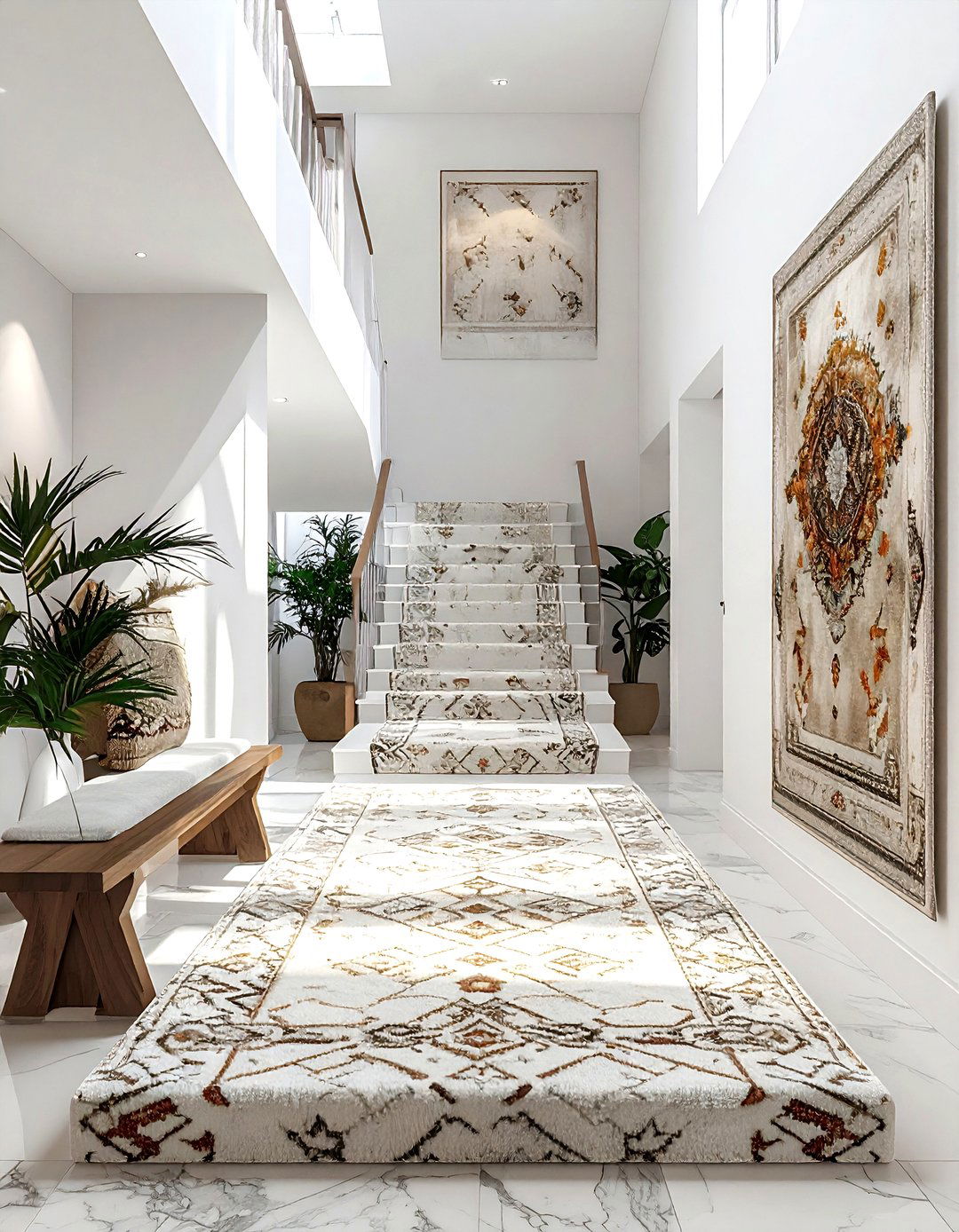 Wool decor staircase - 30 wool decor ideas