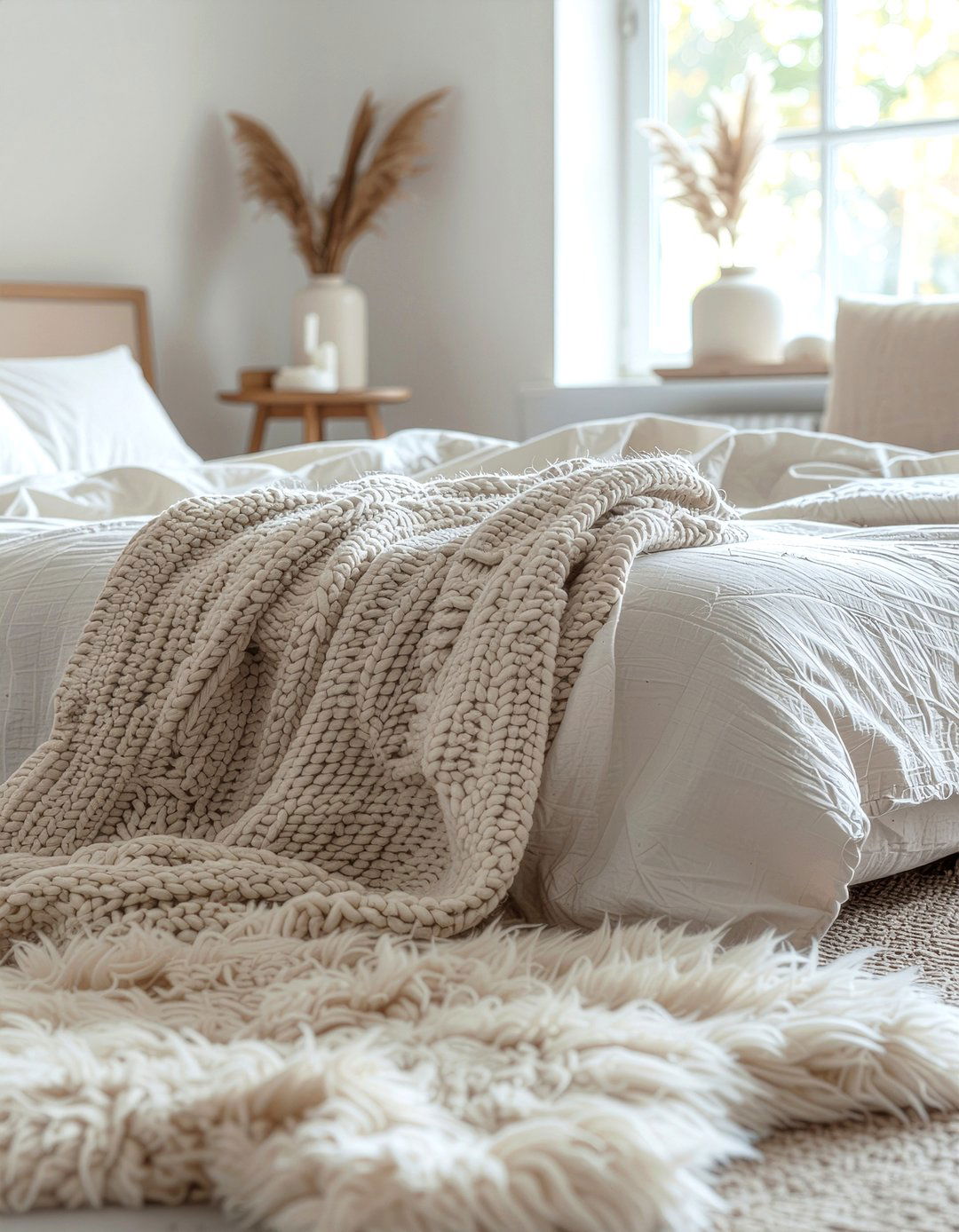 Wool throw blanket - 30 Norwegian bedroom ideas