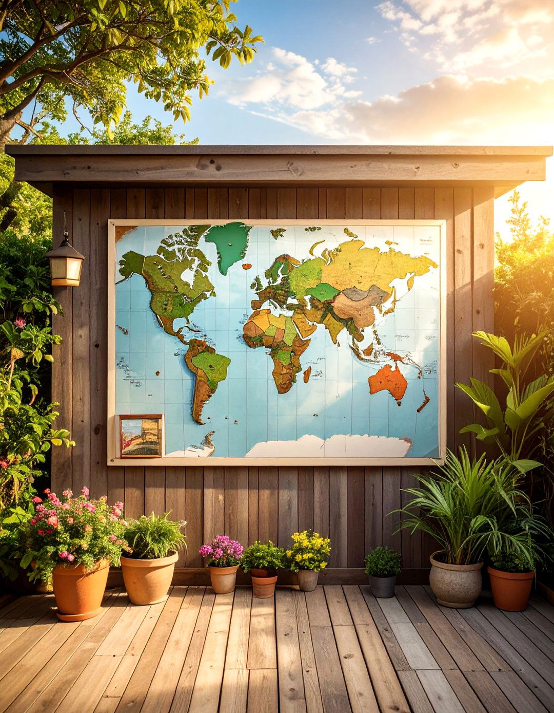 World travel map - 30 memory display ideas