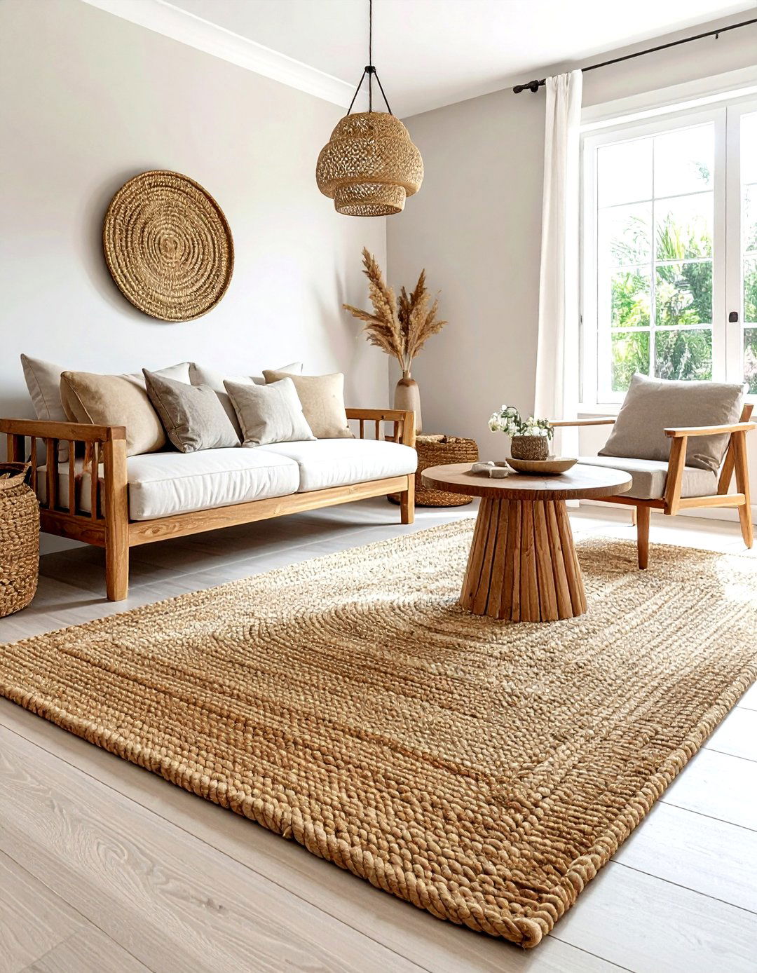 Woven Area Rug - 30 model home decor ideas