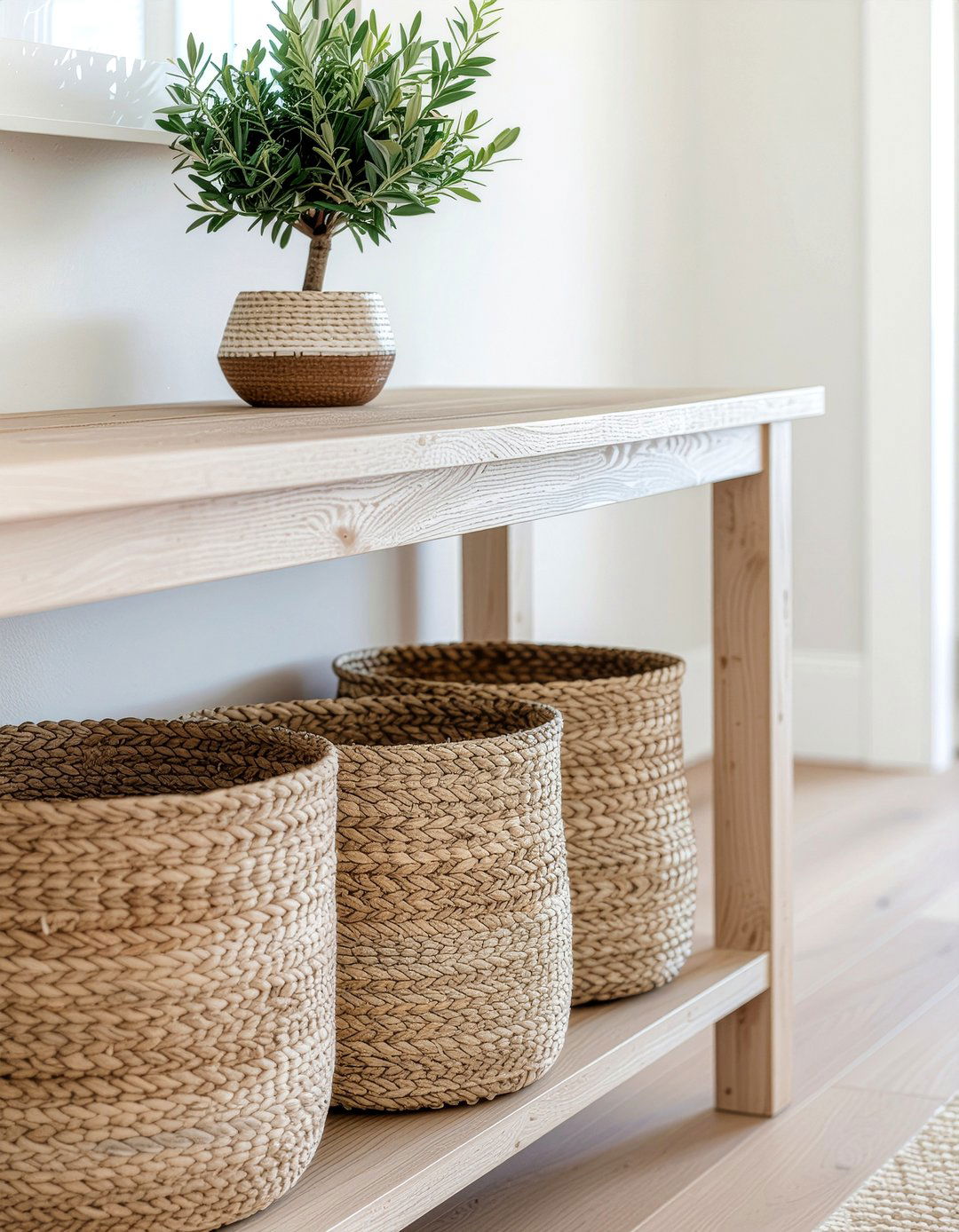 Woven Basket Storage - 30 entryway decor ideas