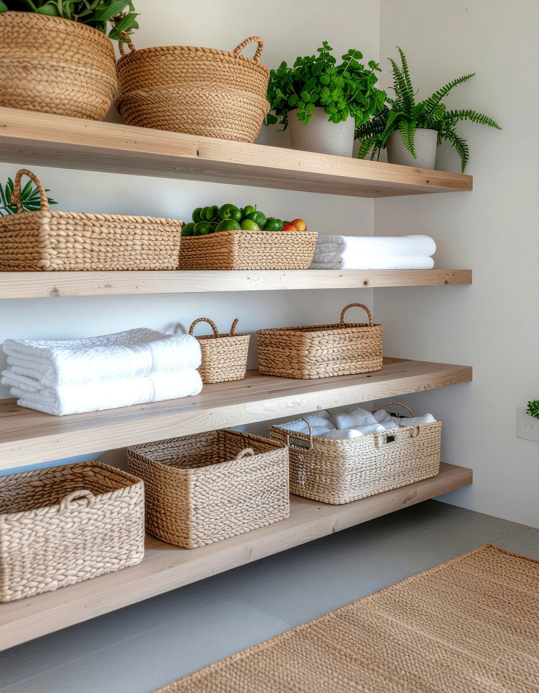 Woven Basket Storage - 30 Mexican kitchen ideas