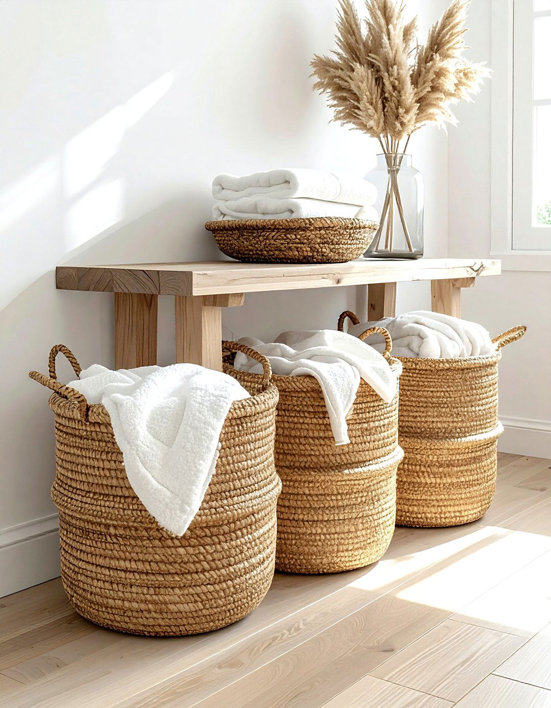 Woven Basket Storage - 30 newlywed decor ideas