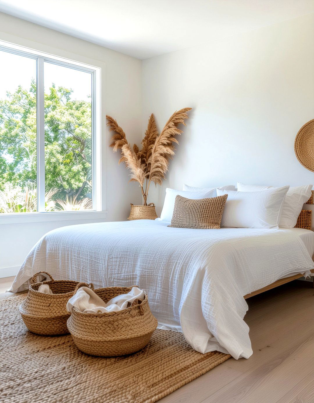 Woven Basket Storage - 30 one day bedroom ideas