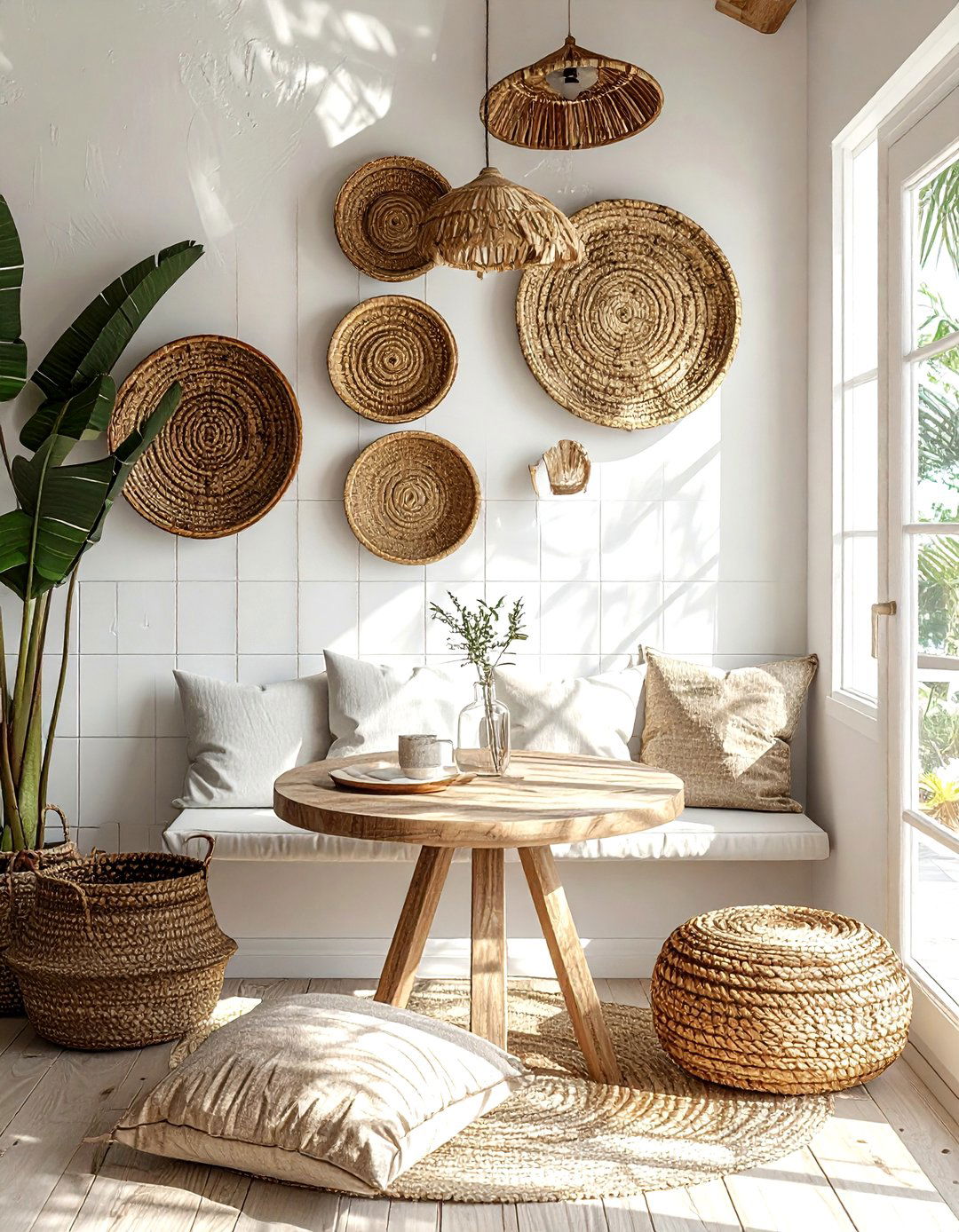 Woven Basket Wall - 30 wall decor ideas