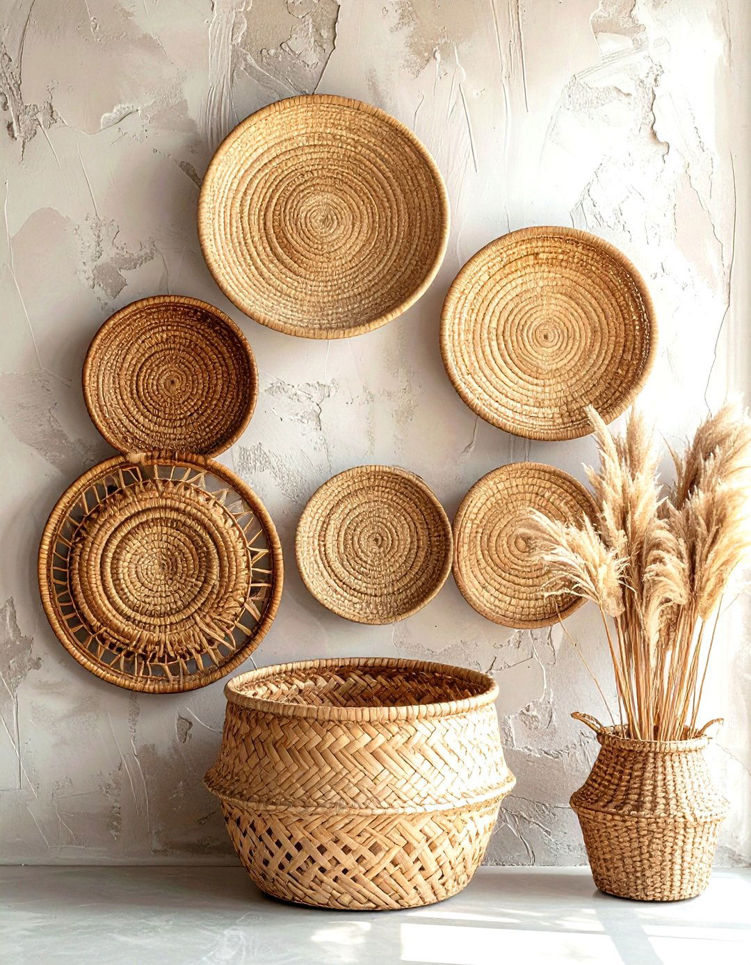Woven Basket Wall Decor - 30 collected travel decor ideas