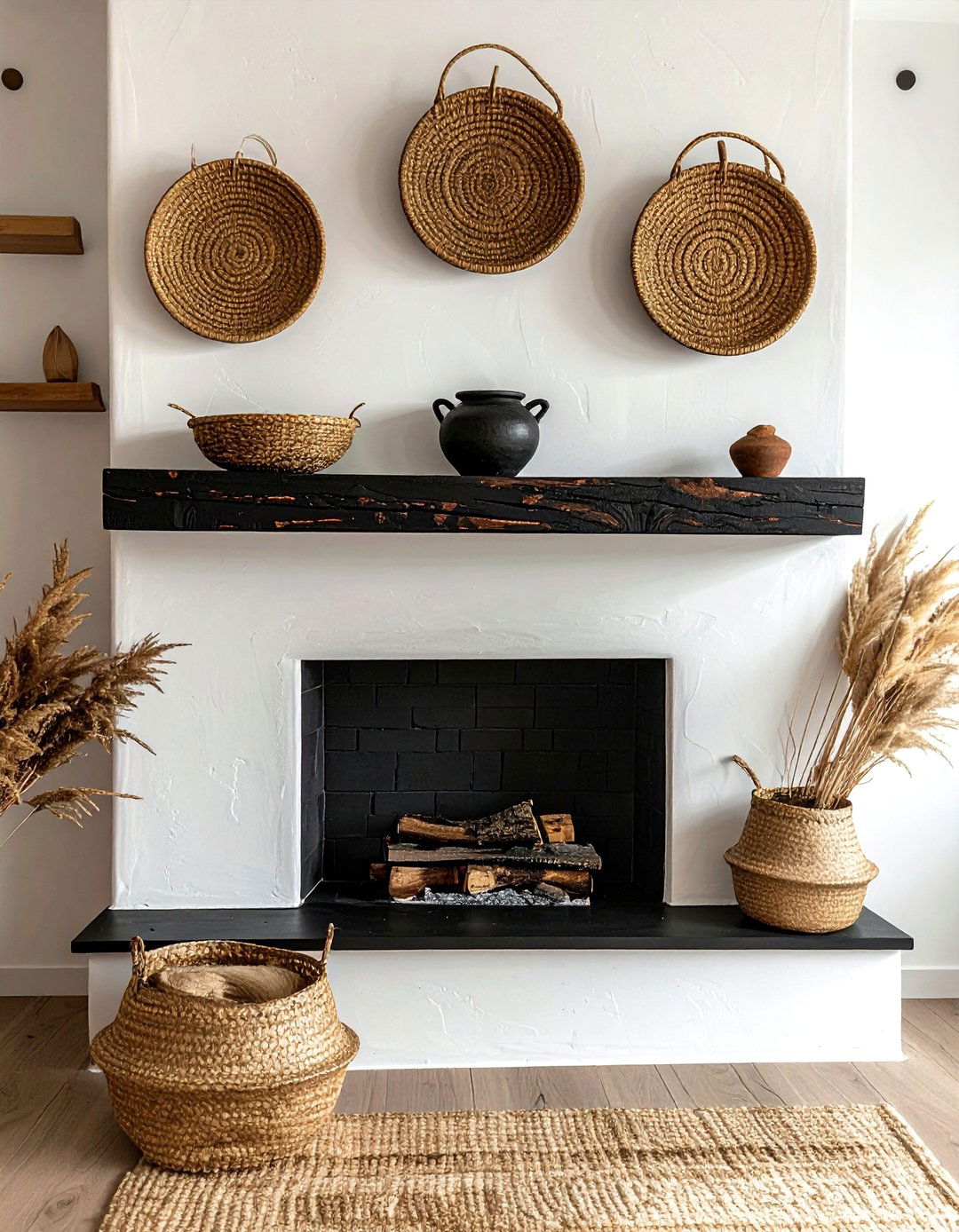 Woven Basket Wall Decor - 30 mantel arrangement ideas