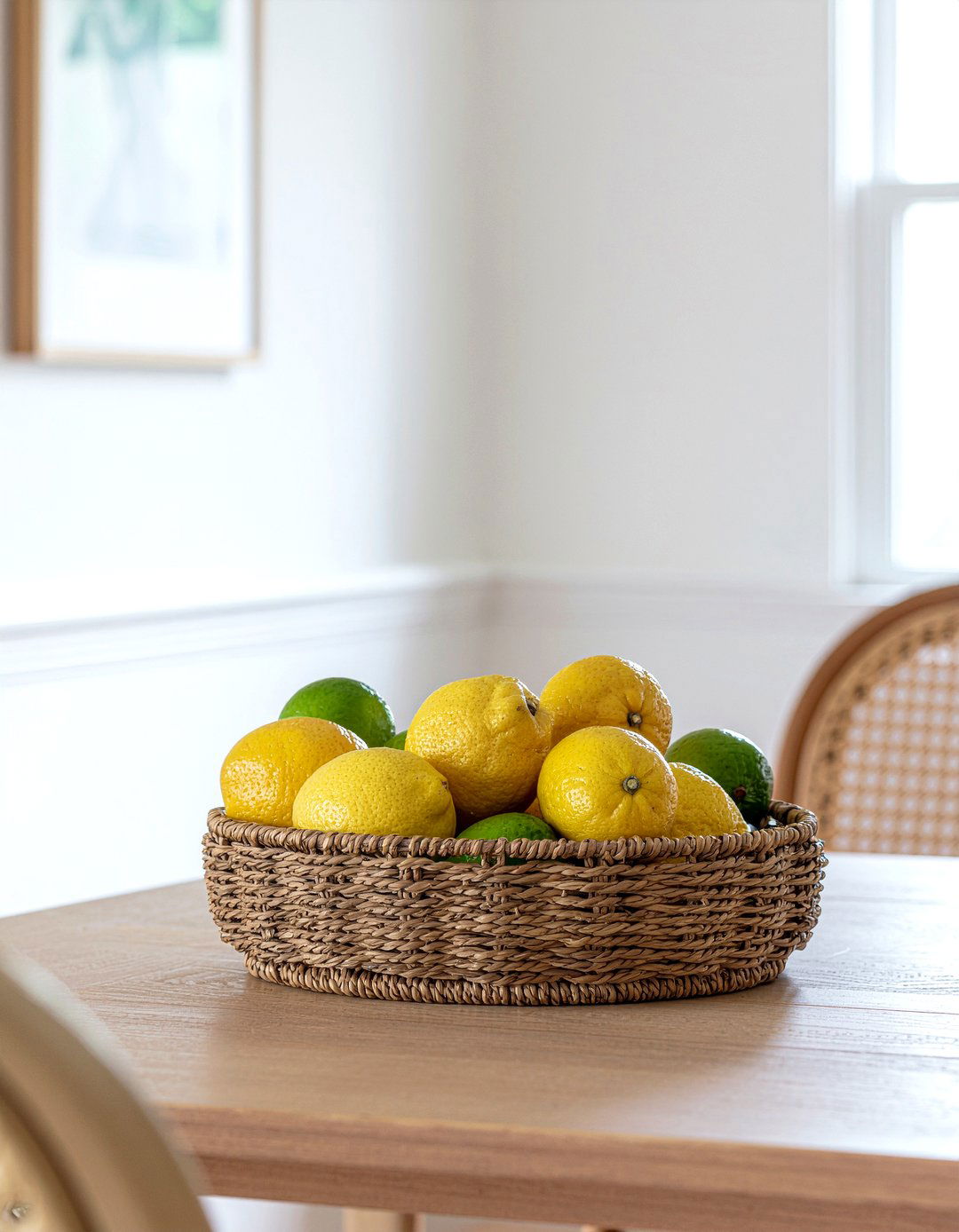 Woven Basket With Fruit - 30 everyday centerpiece dining ideas