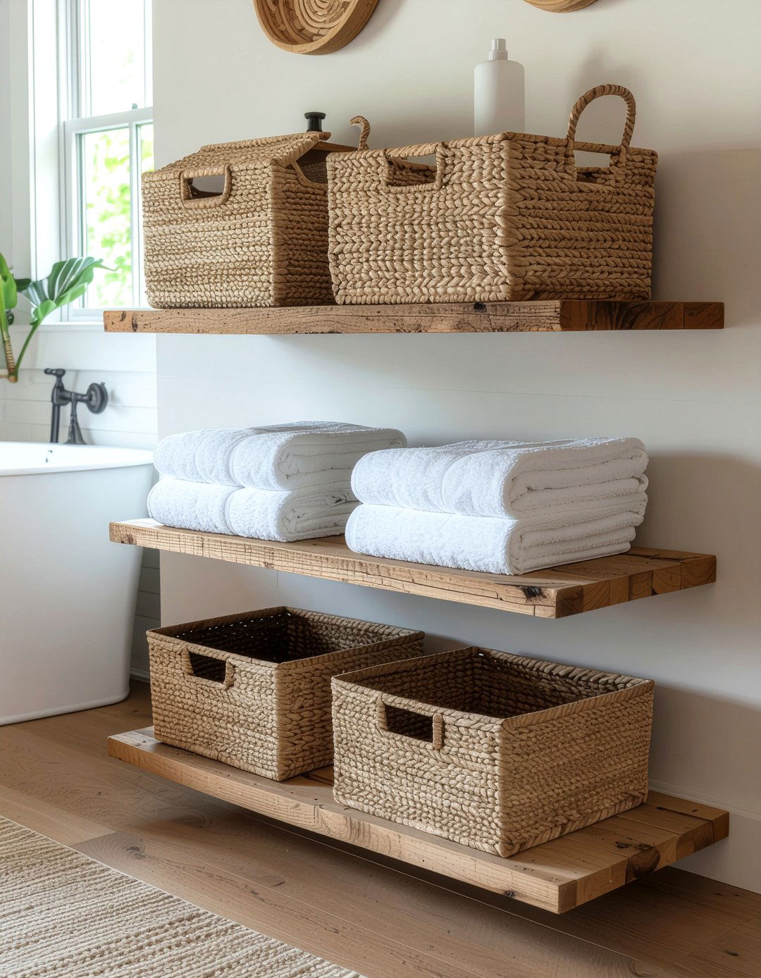 Woven Baskets - 30 bathroom charm ideas
