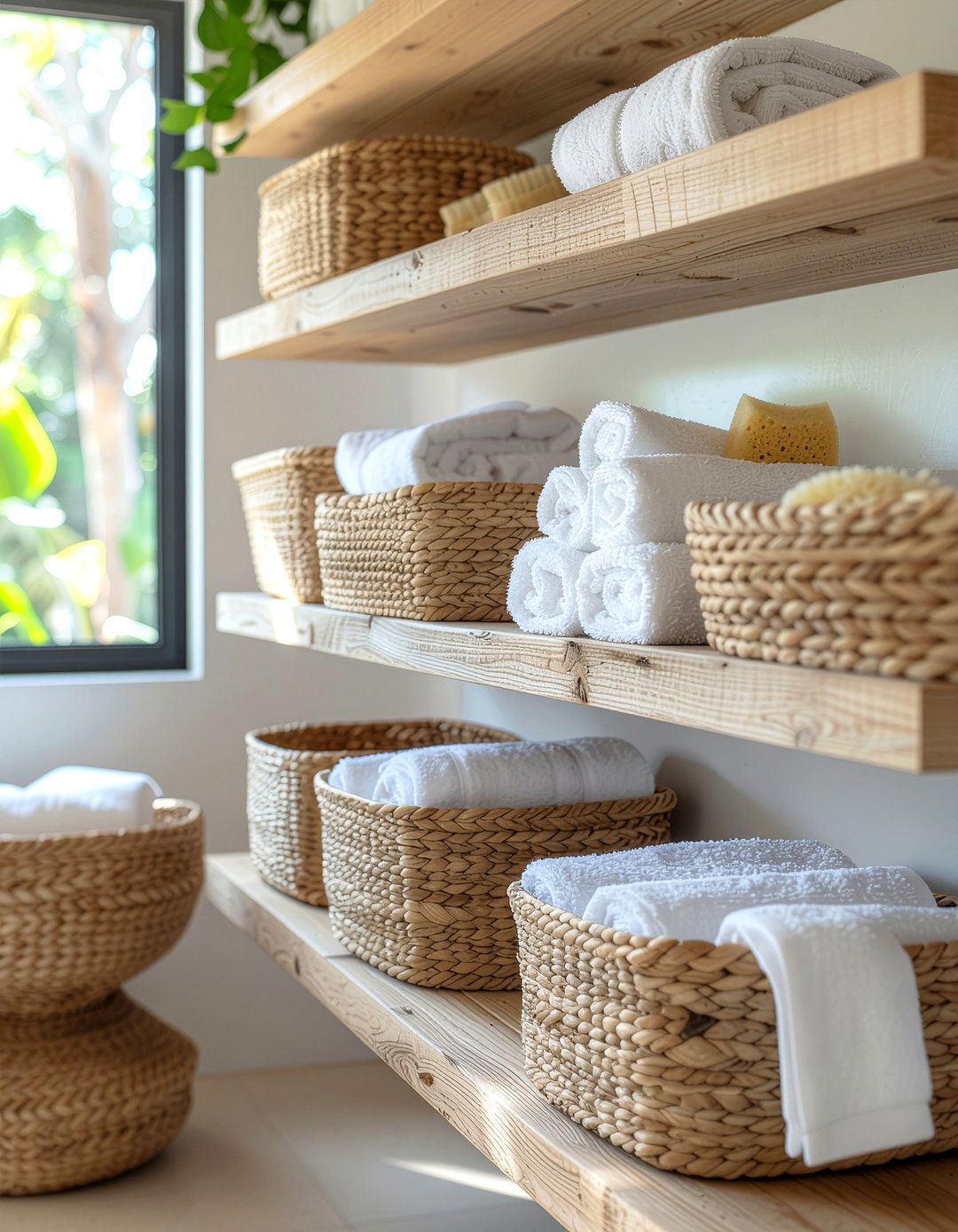 Woven Baskets - 30 New England bathroom ideas