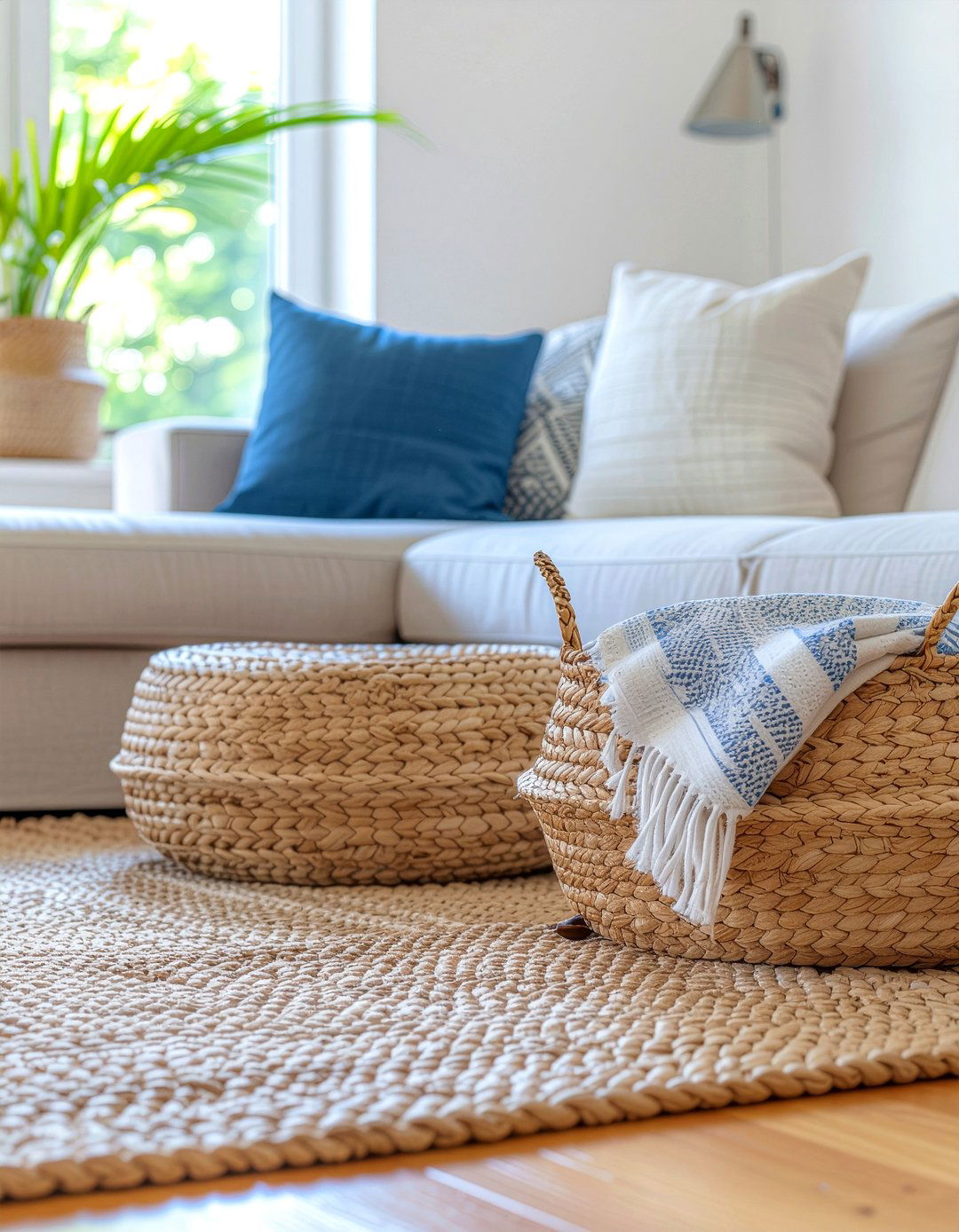 Woven Baskets - 30 calming living room ideas
