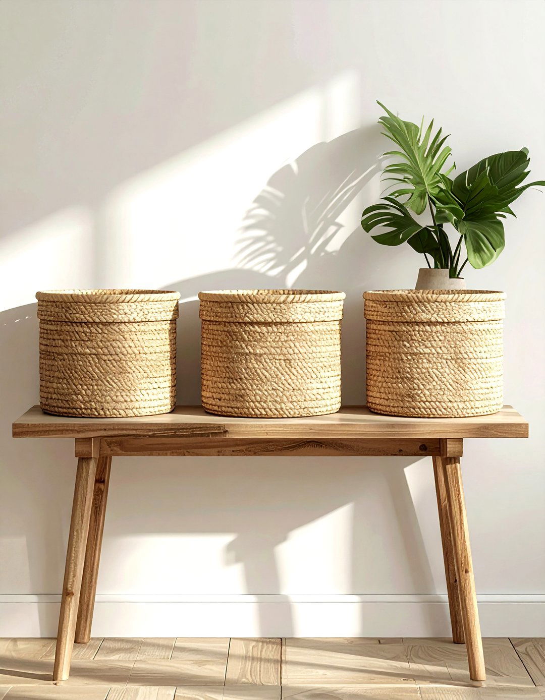 Woven Bin - 30 dining room storage tips