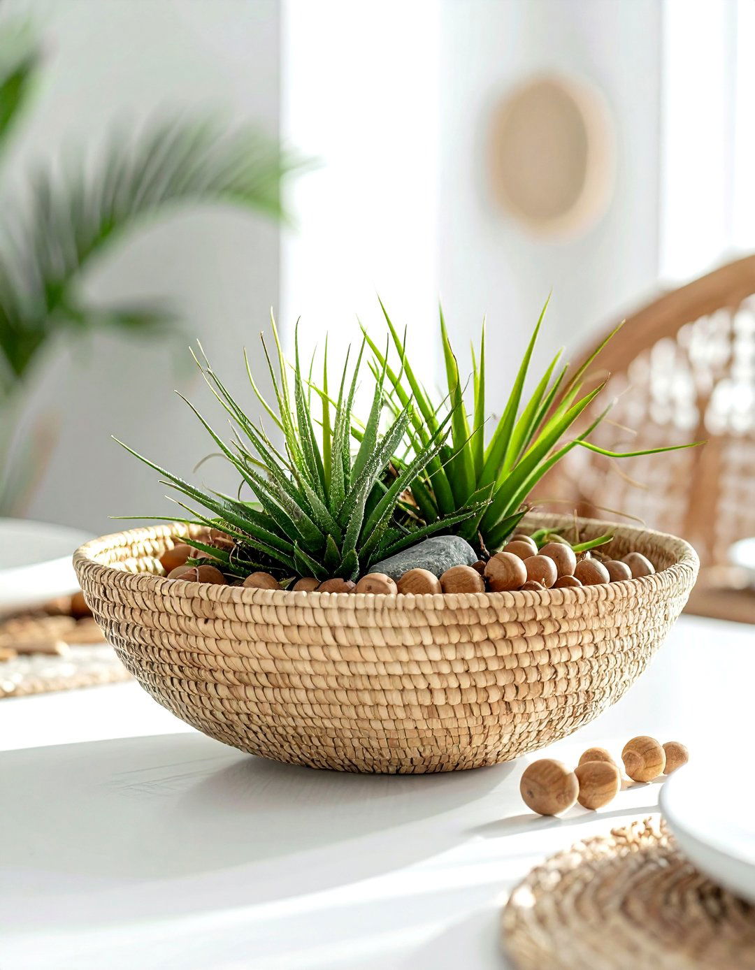 Woven Bowl Dining Decor - 30 bowl centerpiece dining ideas