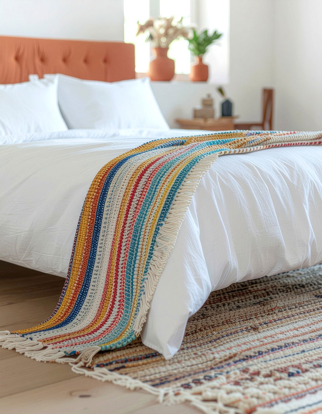 Woven Cotton Blanket - 30 bedroom travel souvenir ideas