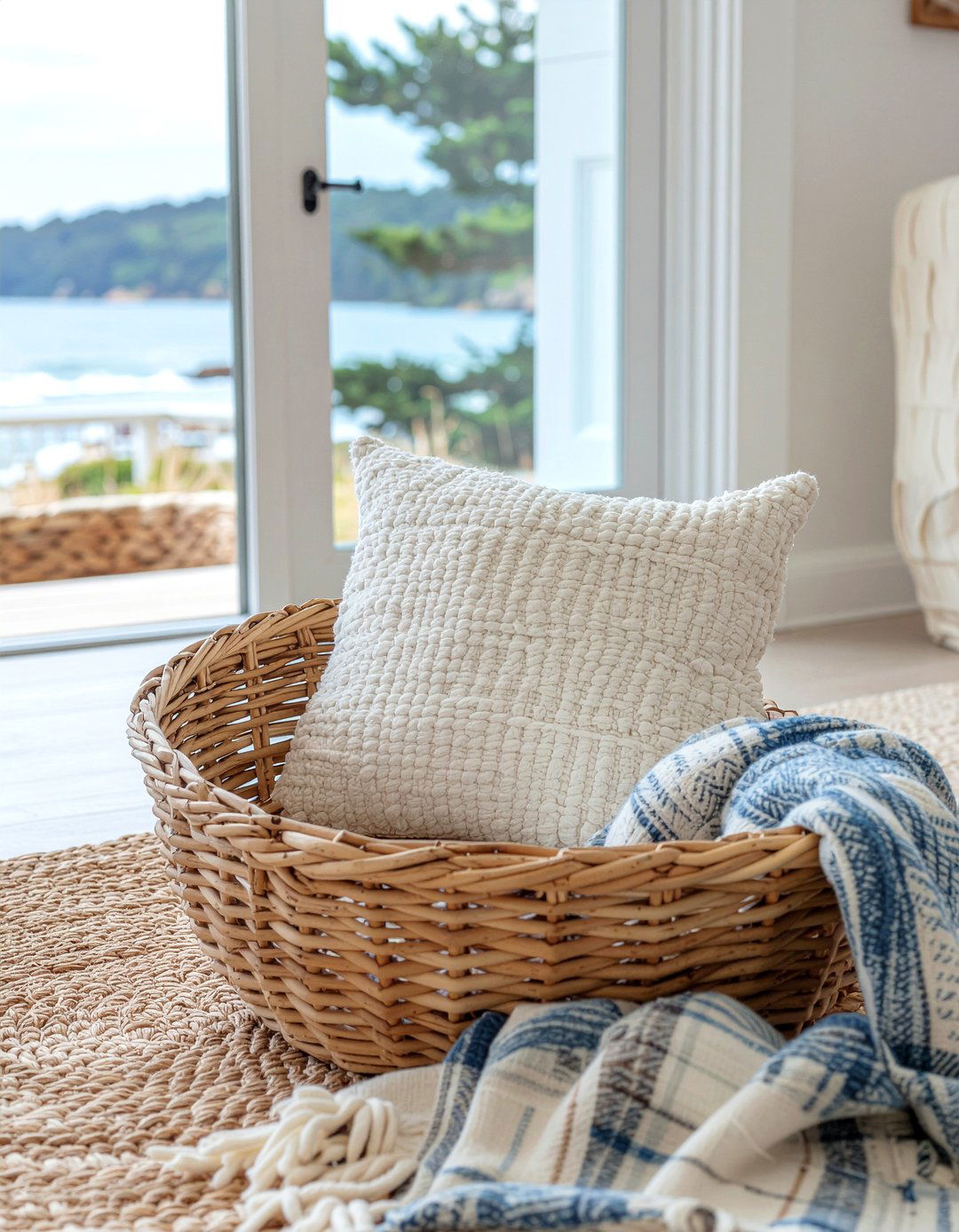 Woven Dog Basket - 30 dog living room ideas