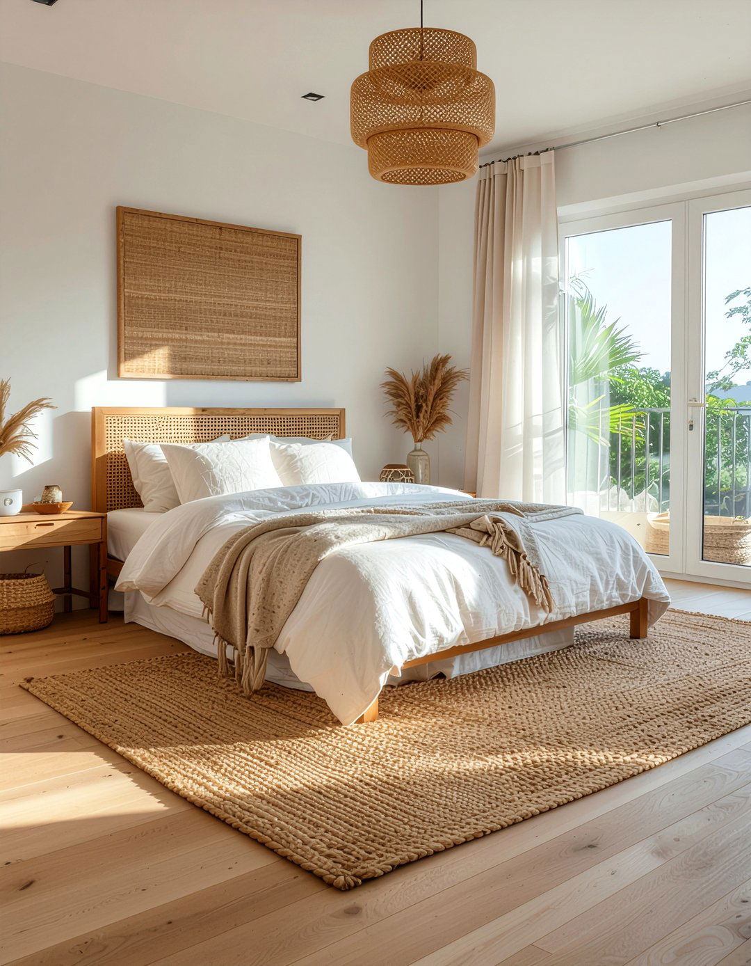 Woven Jute Rug - 30 zen bedroom ideas