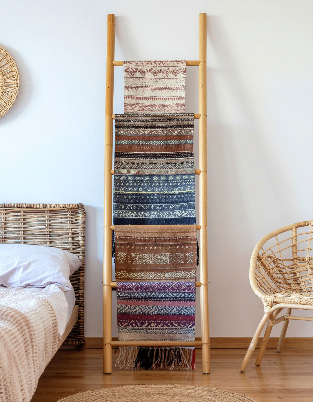 Woven Ladder - 30 woven bedroom ideas