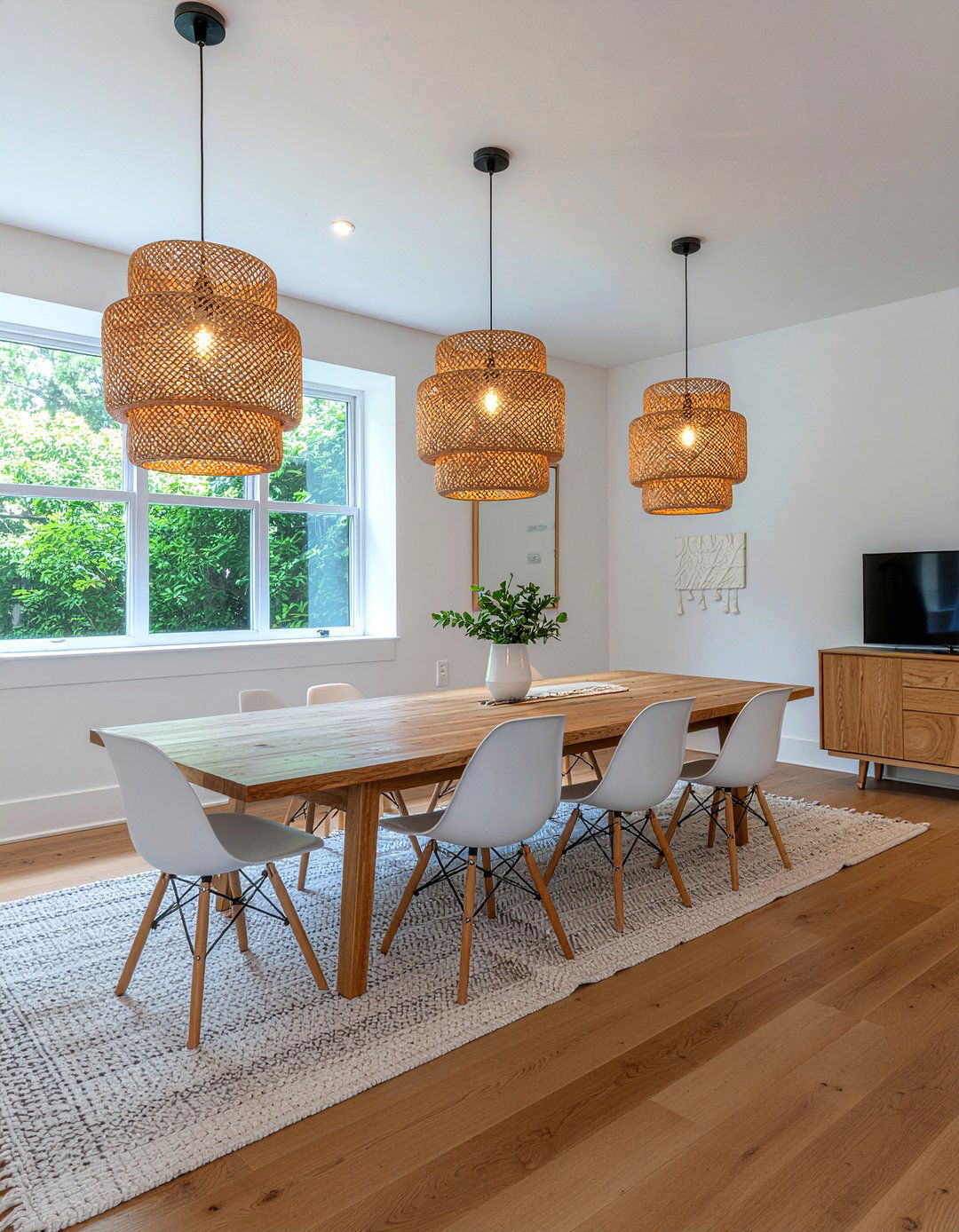 Woven Pendant Light Dining Room - 30 jungle dining room ideas