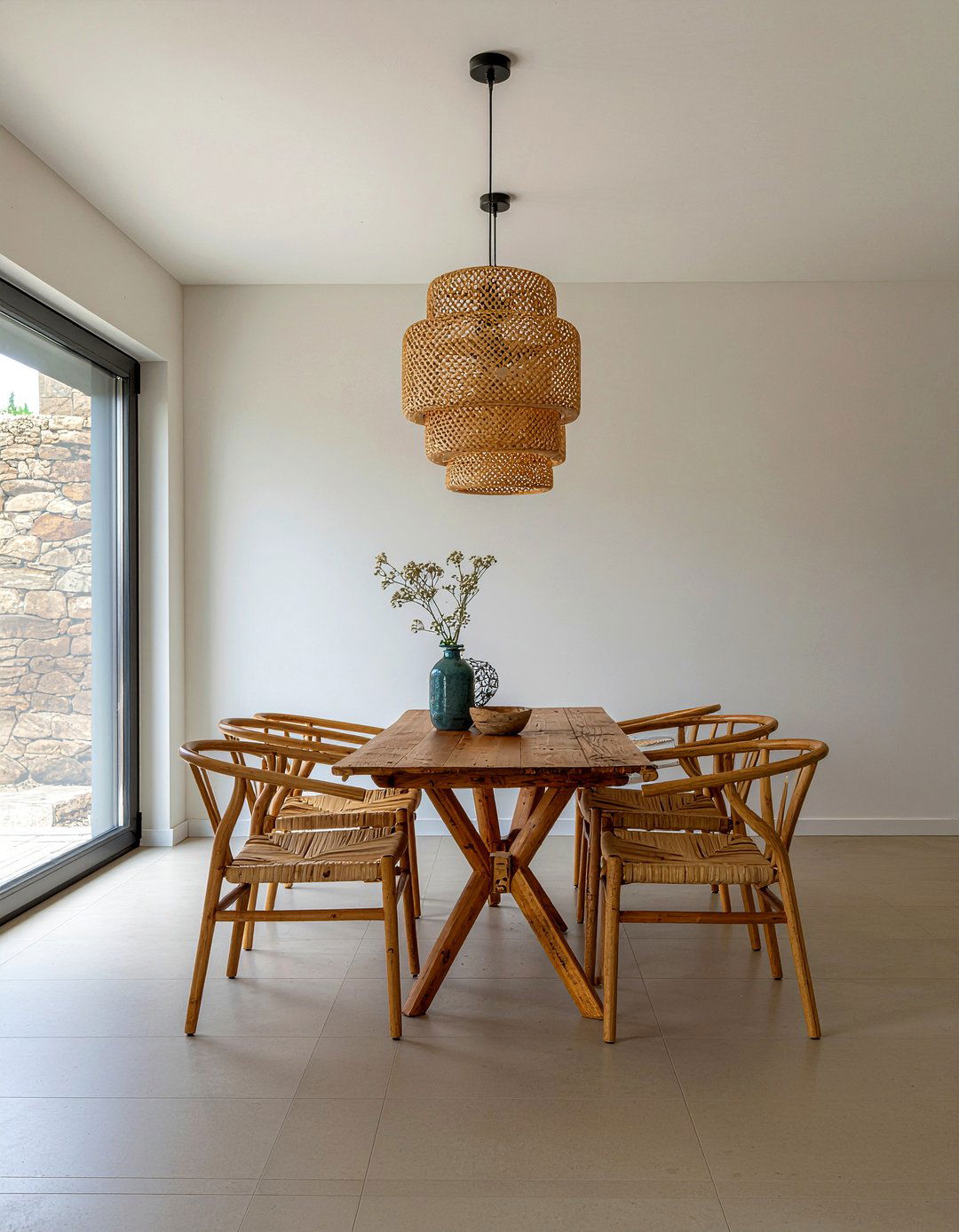 Woven Pendant Lights - 30 ocean-inspired dining room ideas