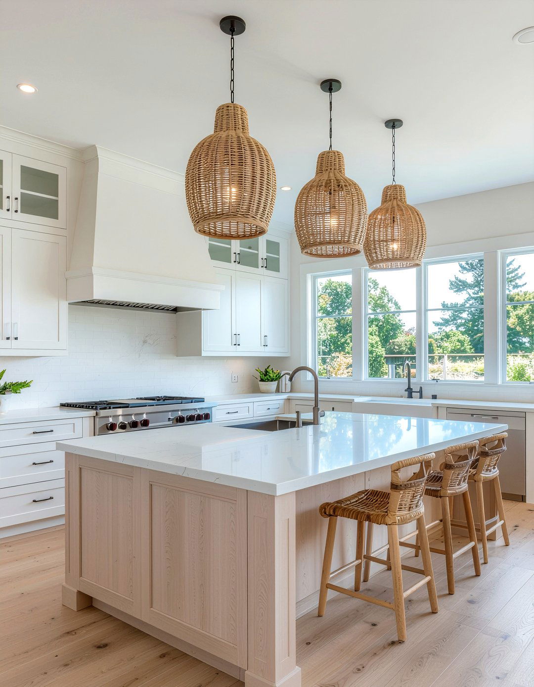 Woven Pendant Lights Kitchen - 30 modern pendant kitchen ideas