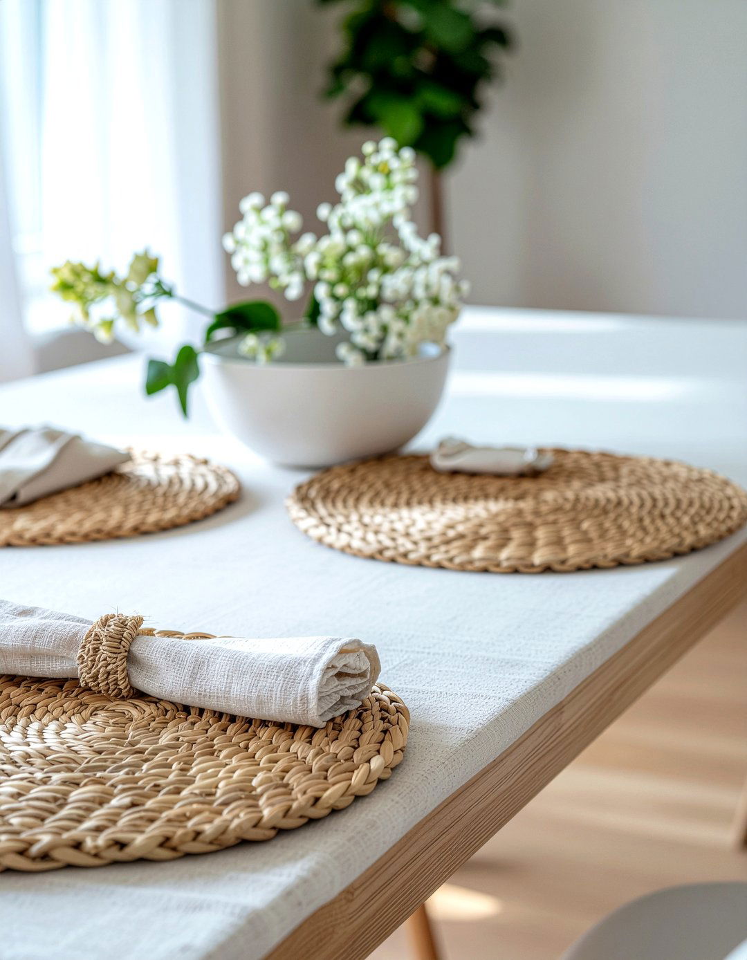 Woven Placemats - 30 relaxed dining room ideas