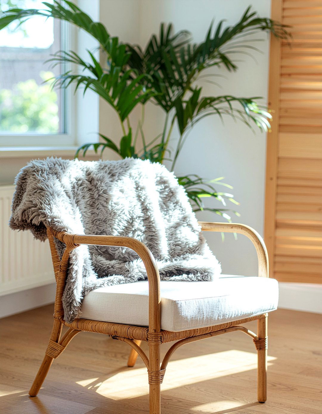 Woven Rattan Armchair - 30 living room Scandinavian furniture ideas