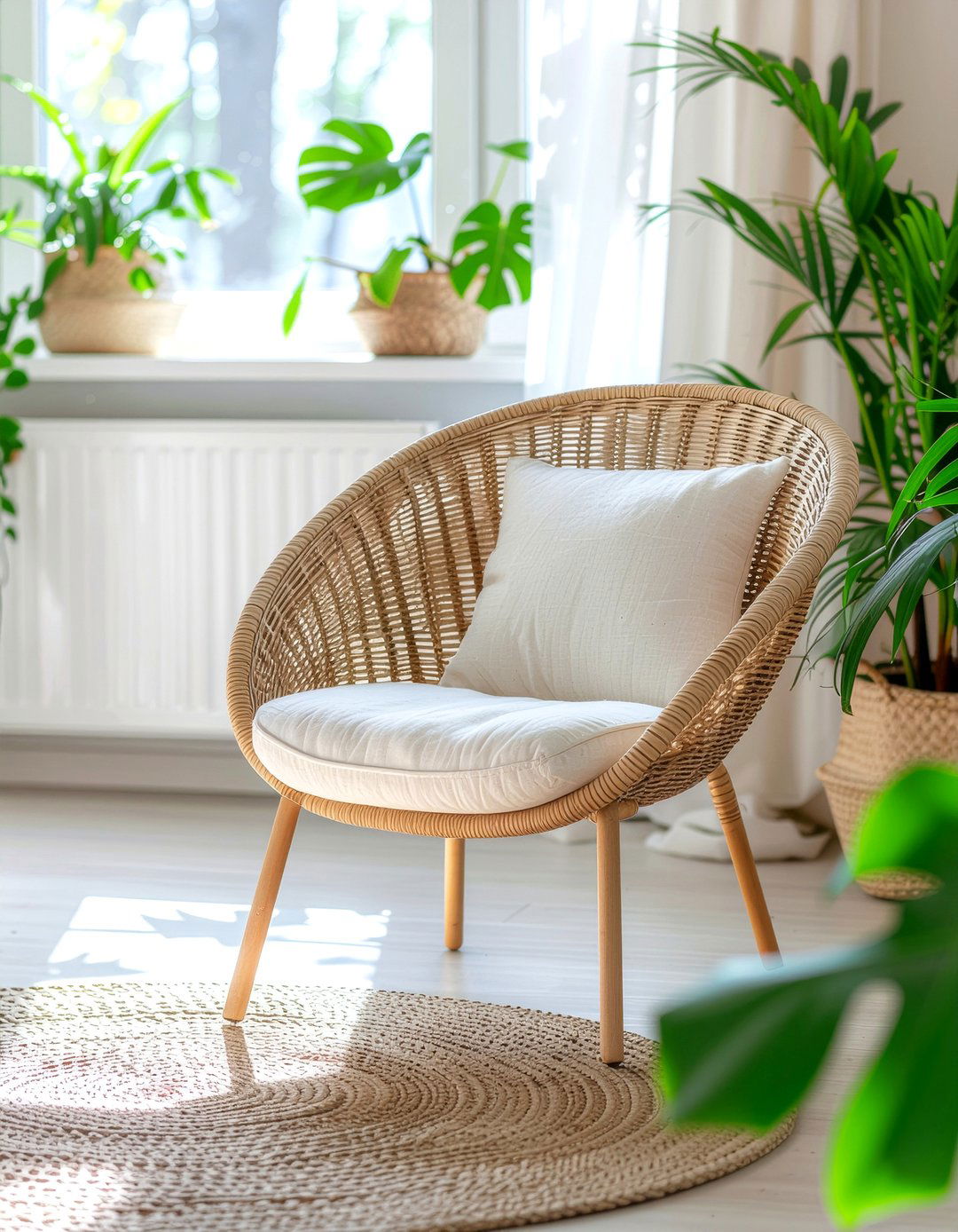 Woven Rattan Chair - 30 living room timeless furniture ideas