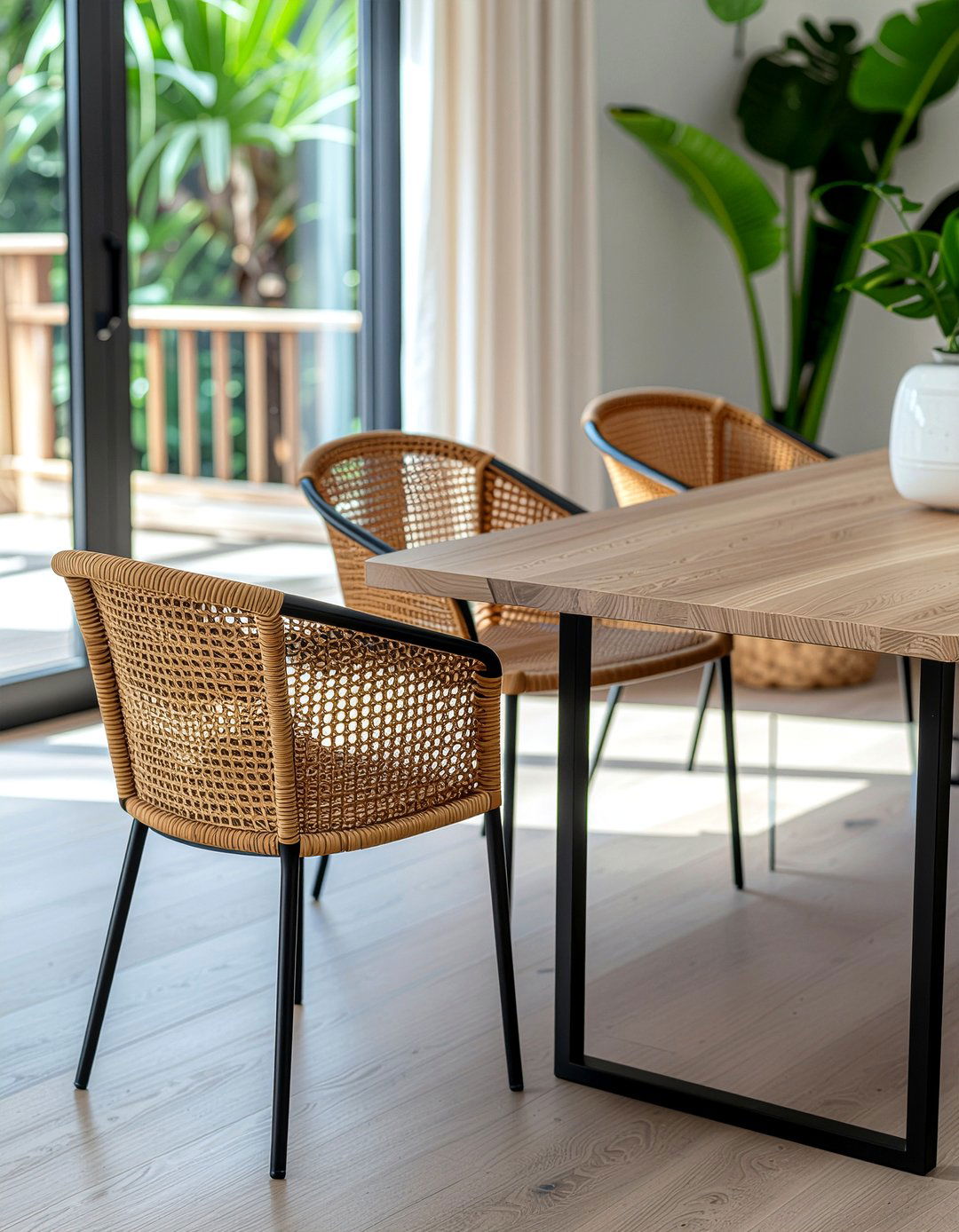 Woven Rattan Dining Chairs - 30 dining room checklist ideas