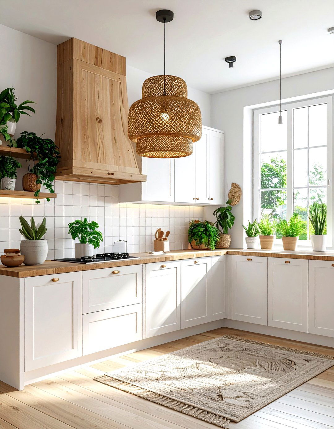 Woven Rattan Flush Mount - 30 flush mount kitchen light ideas