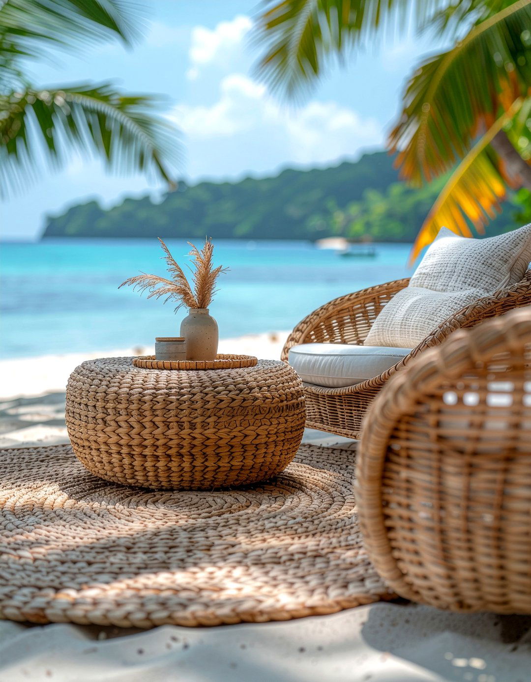 Woven Rattan Furniture Pieces - 30 peaceful living room ideas