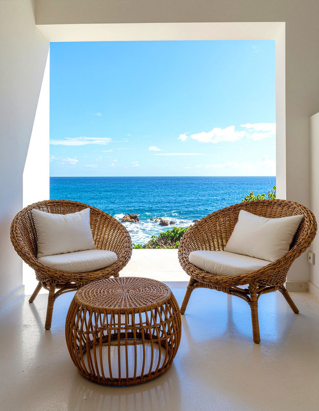 Woven Rattan Furniture Pieces - 30 layered texture living room ideas