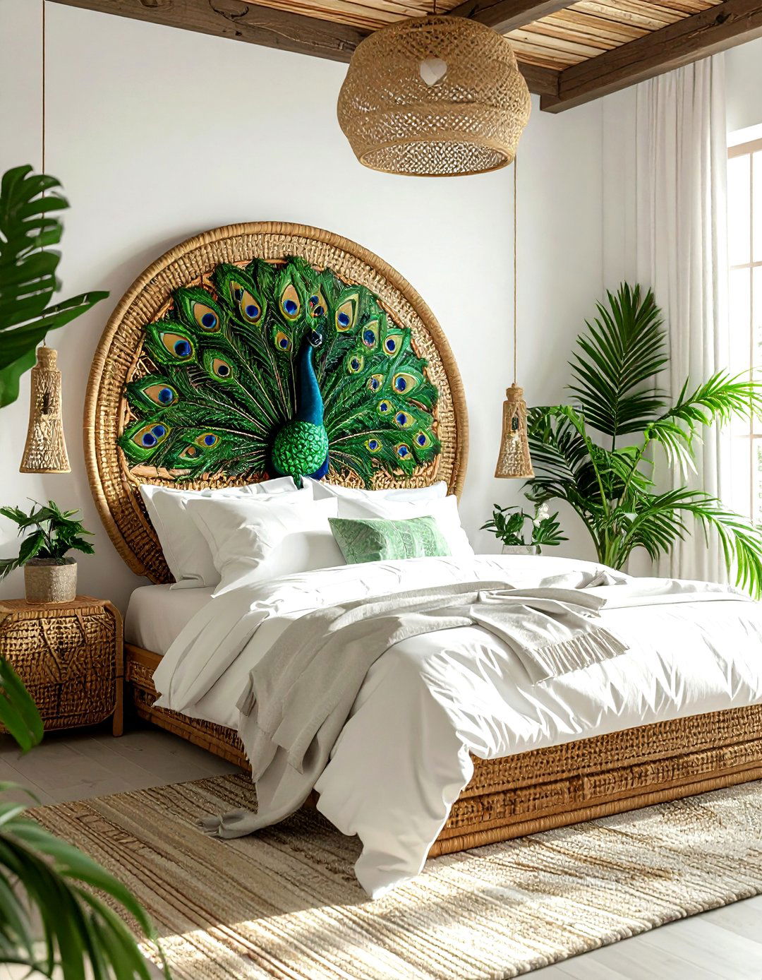 Woven Rattan Headboard - 30 statement piece ideas
