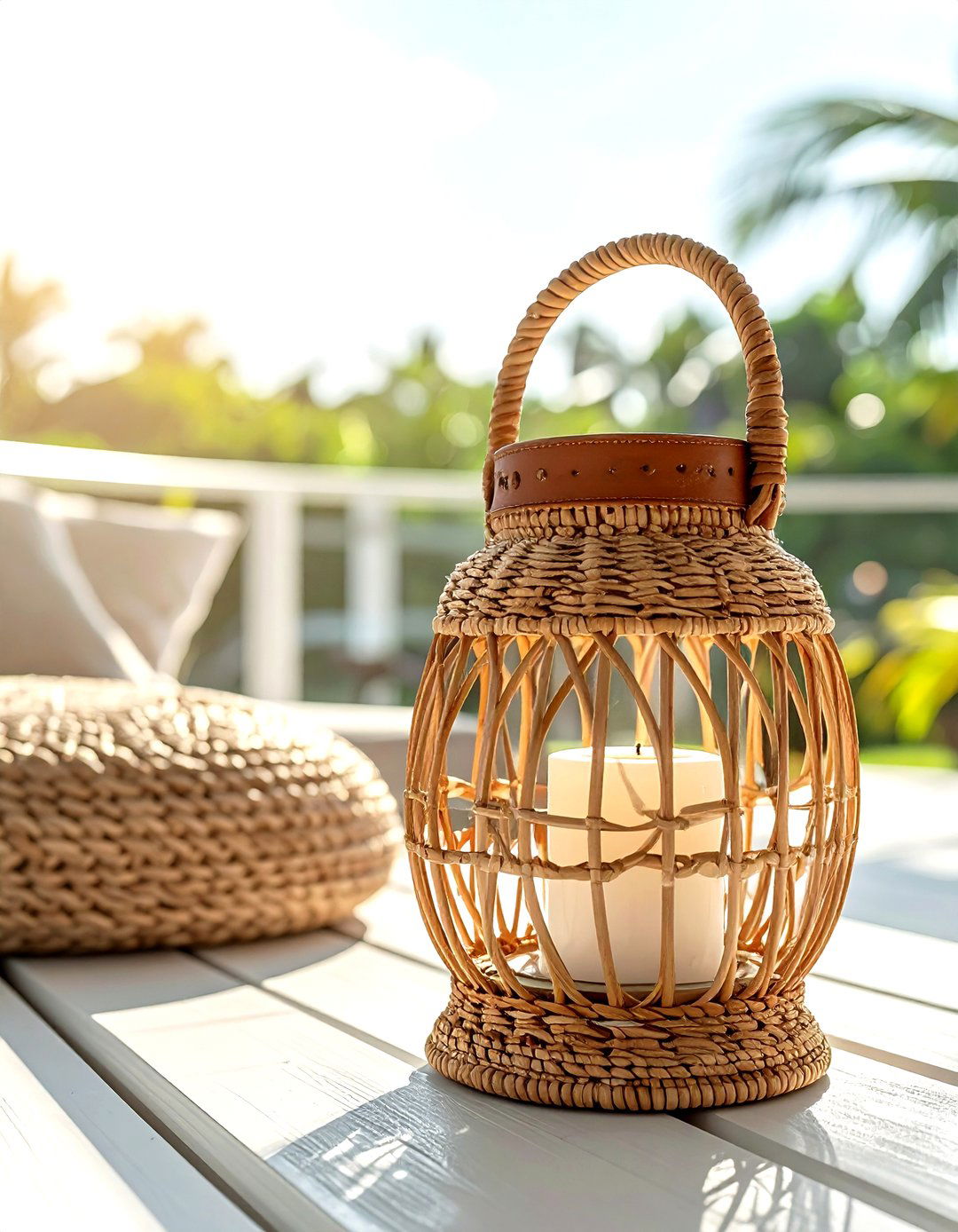 Woven Rattan Lantern - 30 living room candle holders