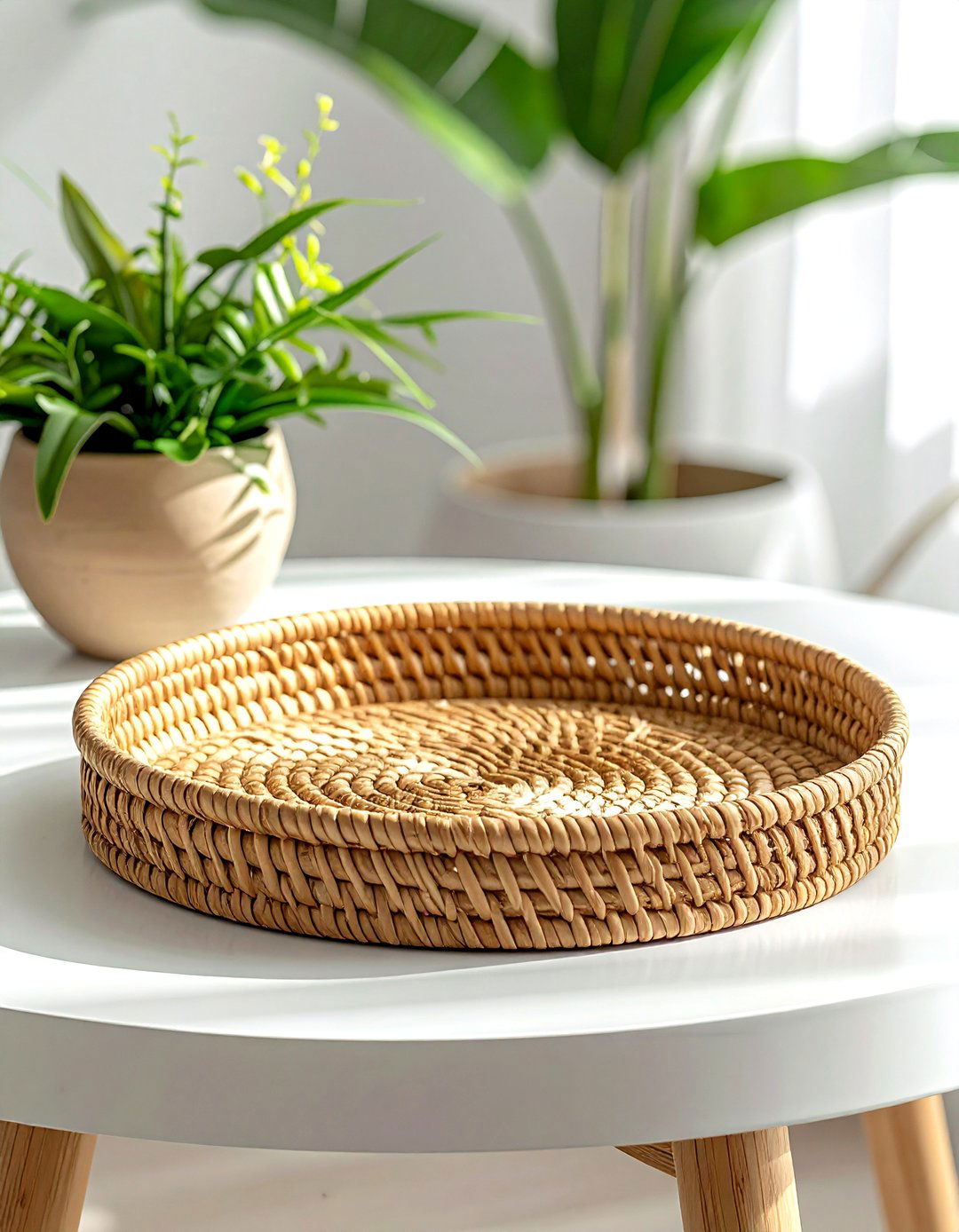 Woven Rattan Trinket Tray - 30 trinket dish ideas