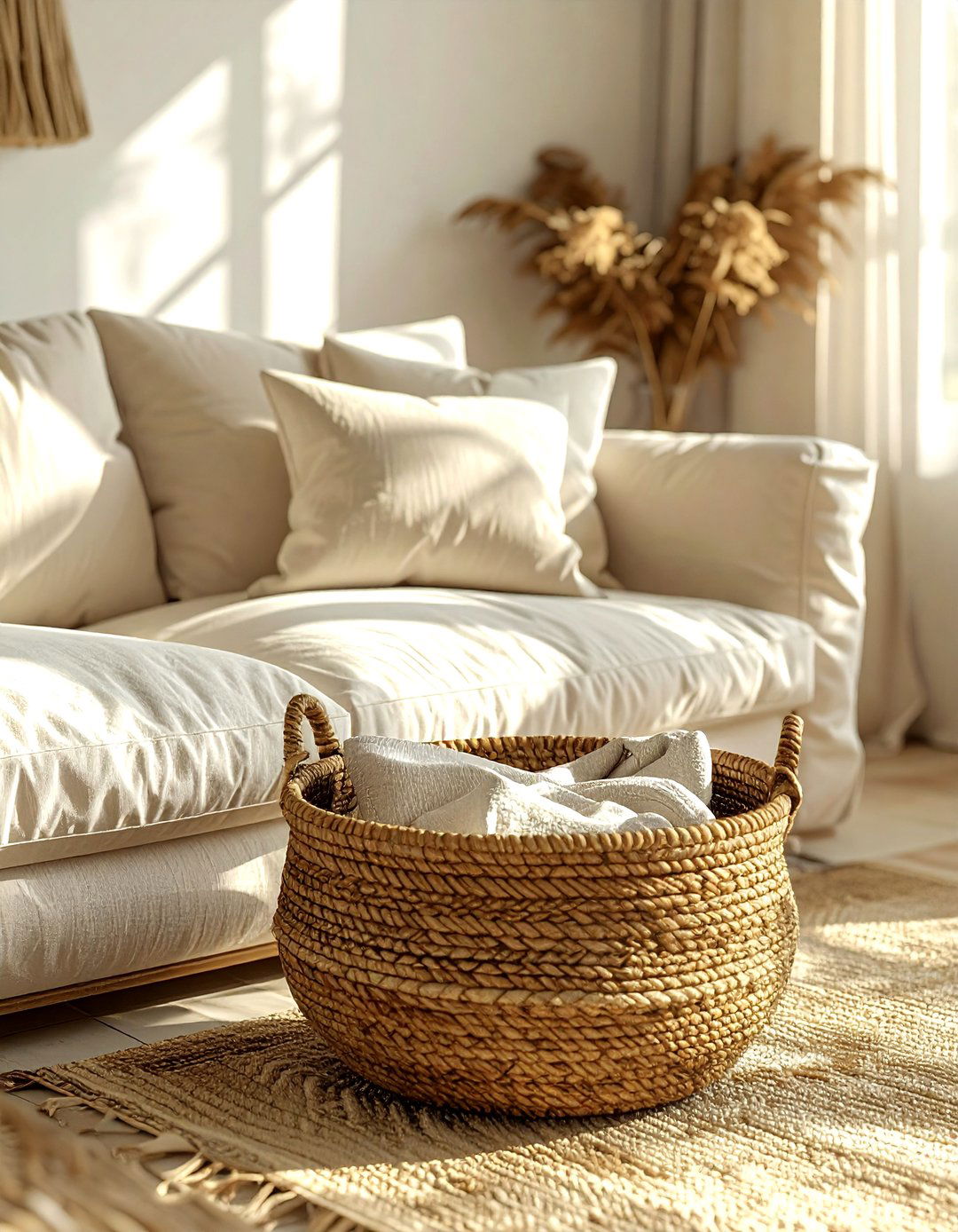Woven Seagrass Basket - 30 storage basket ideas