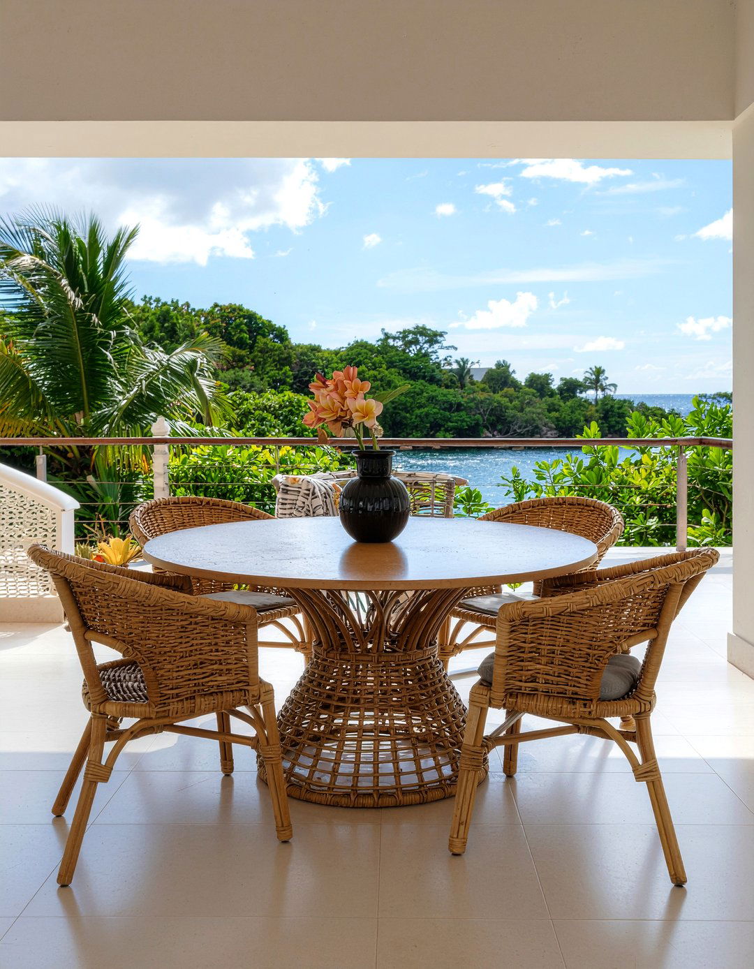 Woven Seagrass Chairs - 30 Caribbean dining room ideas