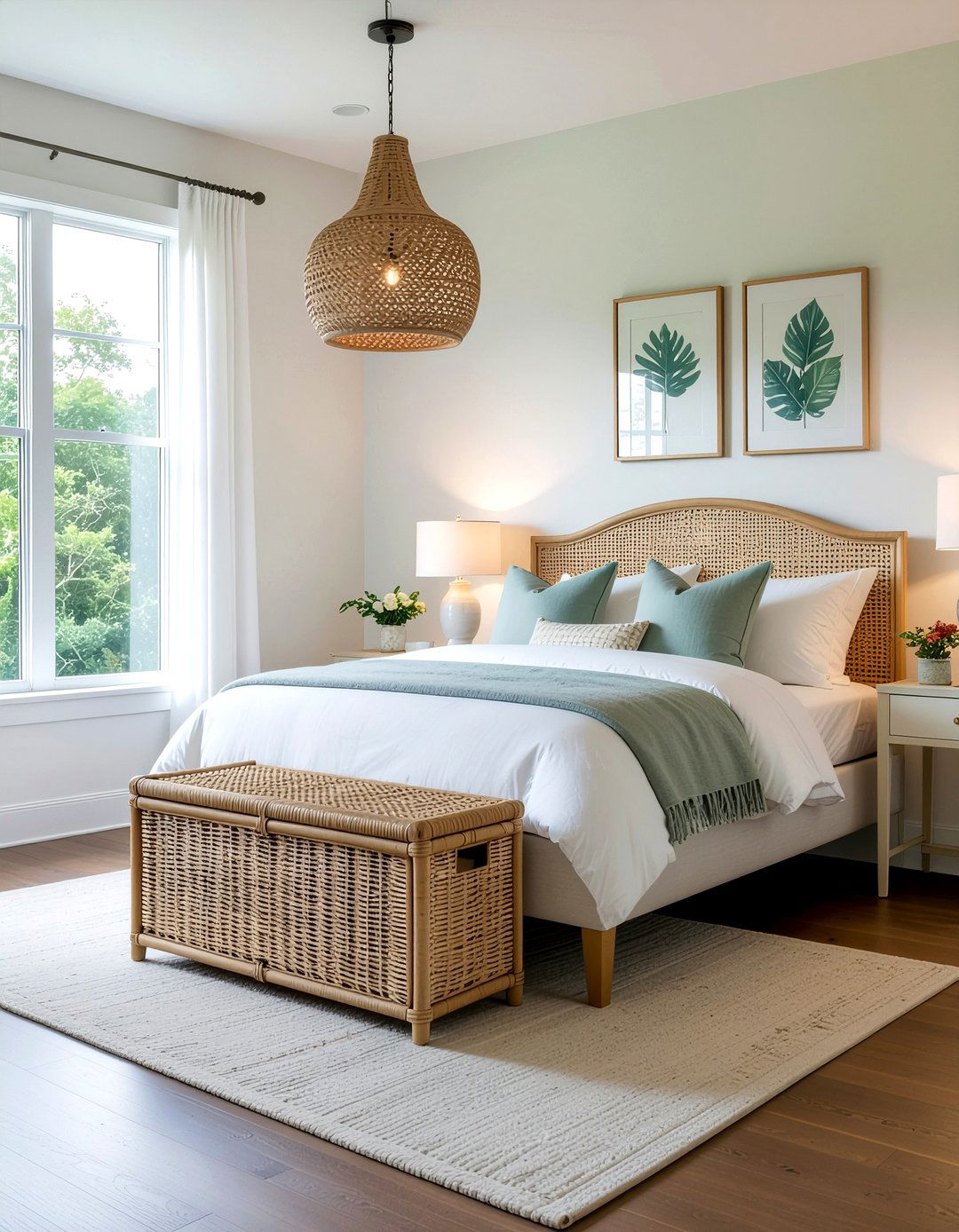 Woven Seagrass Chest - 30 bedroom storage chests