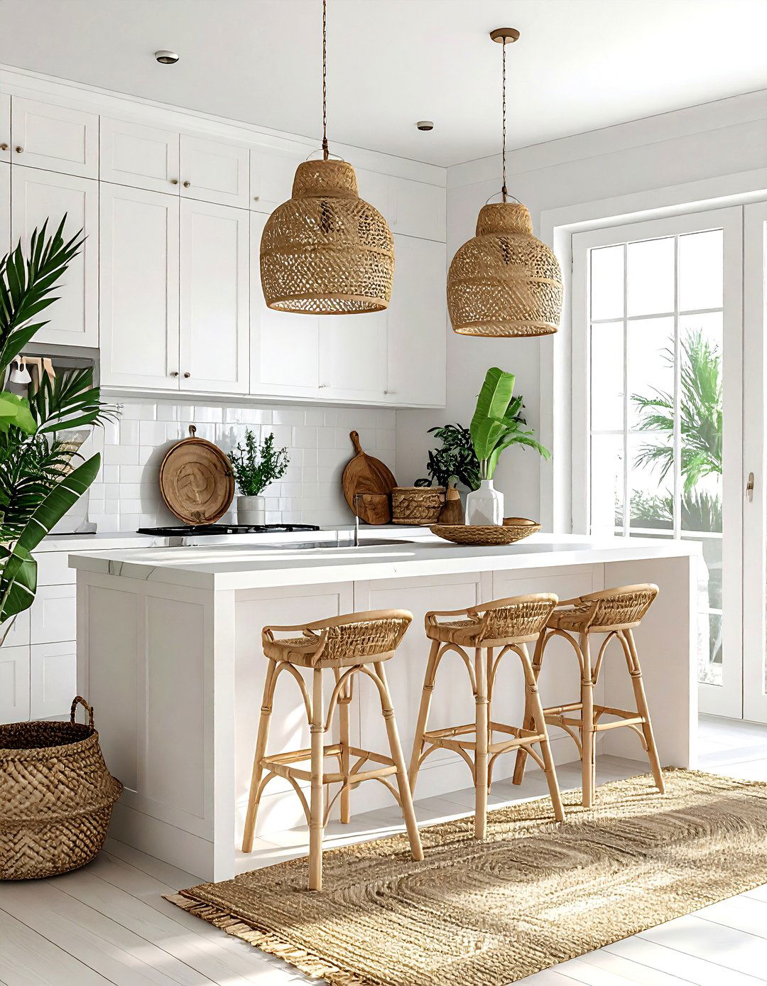 Woven Seagrass Decor - 30 Cape Cod kitchen ideas