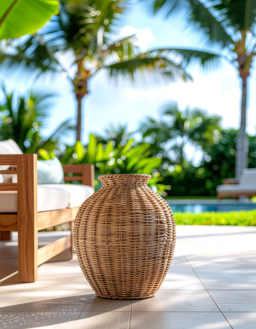 Woven Seagrass Floor Vase - 30 floor vase ideas