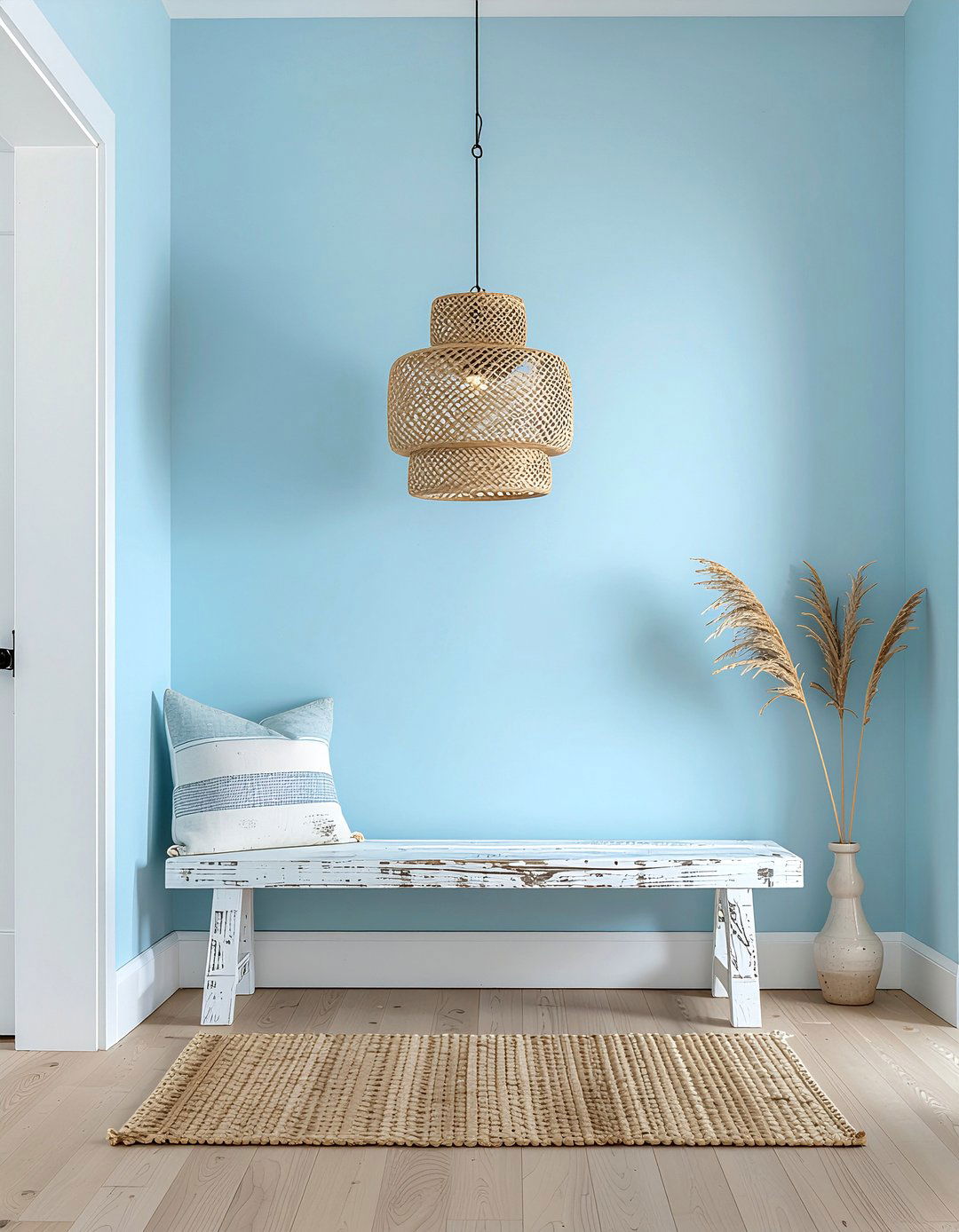 Woven Seagrass Pendant Light - 30 entryway lighting ideas
