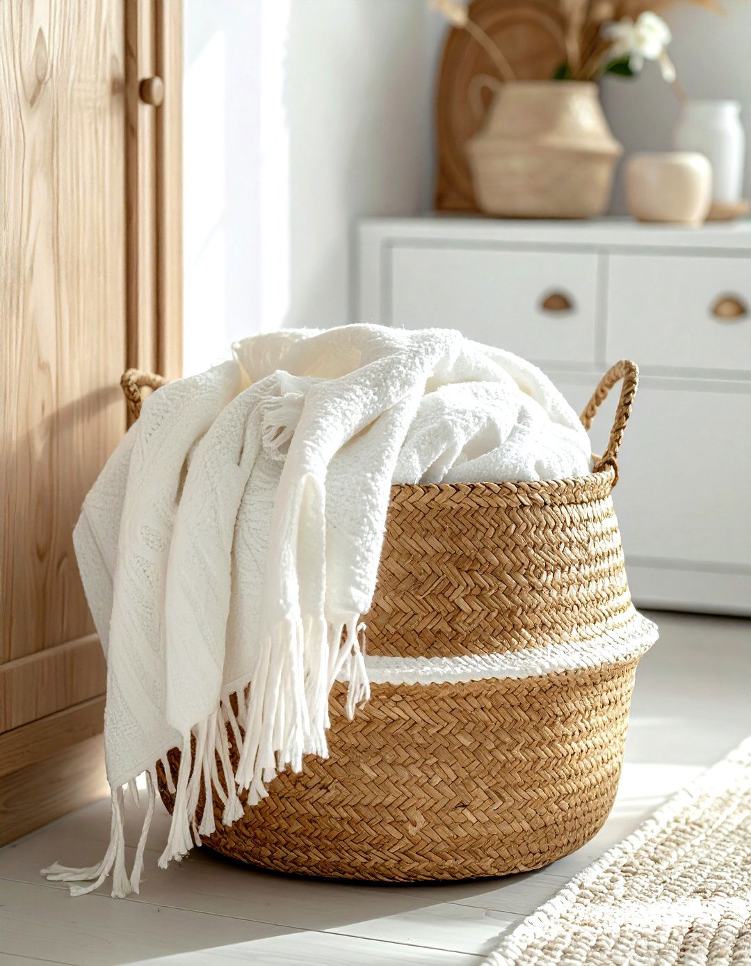 Woven Storage Basket - 30 decor checklist ideas