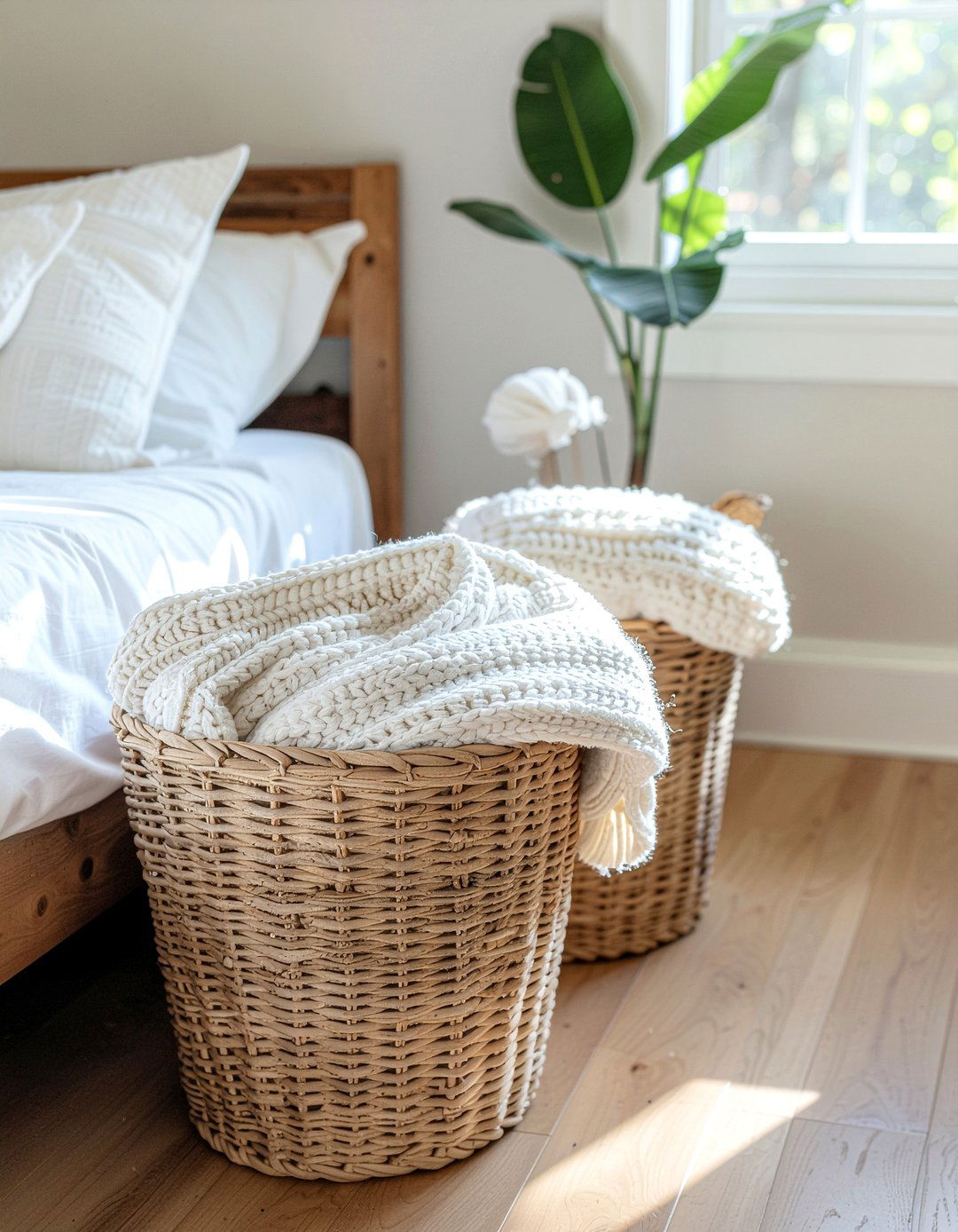 Woven Storage Baskets - 30 bedroom storage boxes