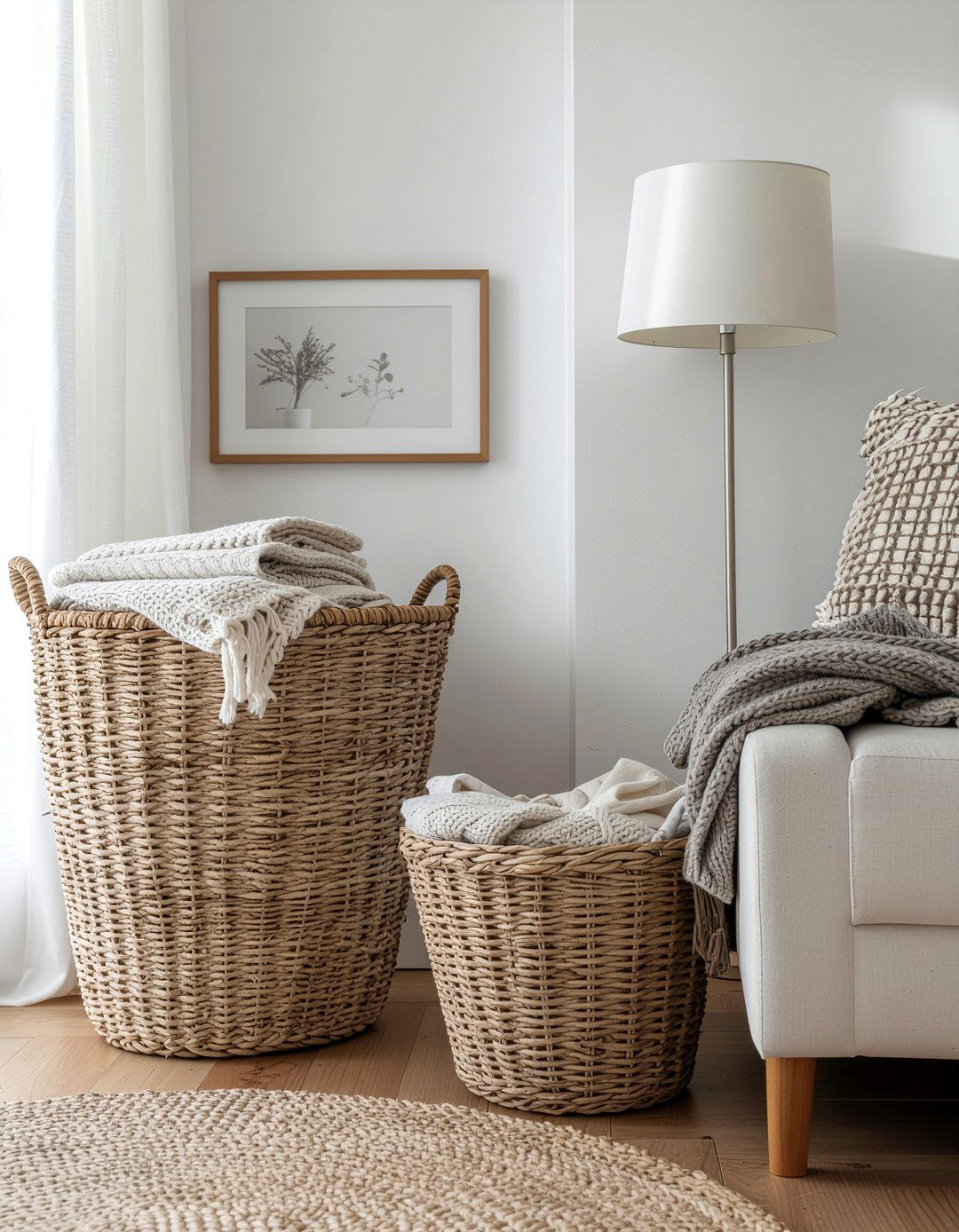 Woven Storage Baskets - 30 cheap living room ideas