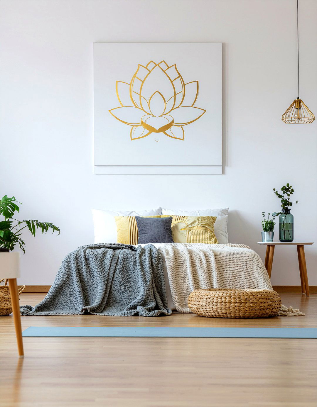 Woven Storage Baskets - 30 yoga bedroom ideas