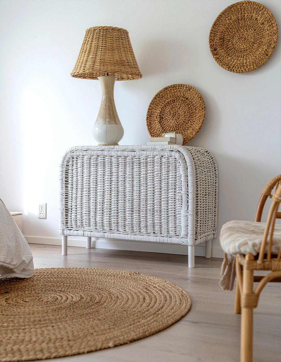 Woven Texture Bedroom - 30 seagrass bedroom ideas